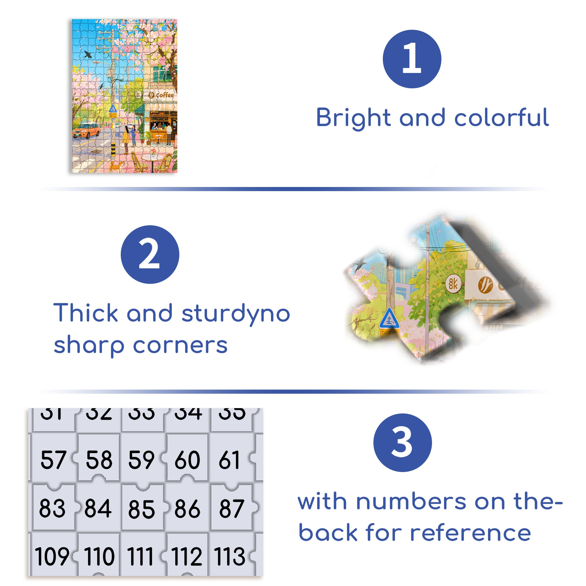 Taipei Spring 500pcs/1000pcs Jigsaw Puzzle, Scratch-Resistant, Interactive Family Game & Brain-Boosting DIY Decor, Perfect for Halloween, Christmas & New Year Gifts, Family Puzzle Game