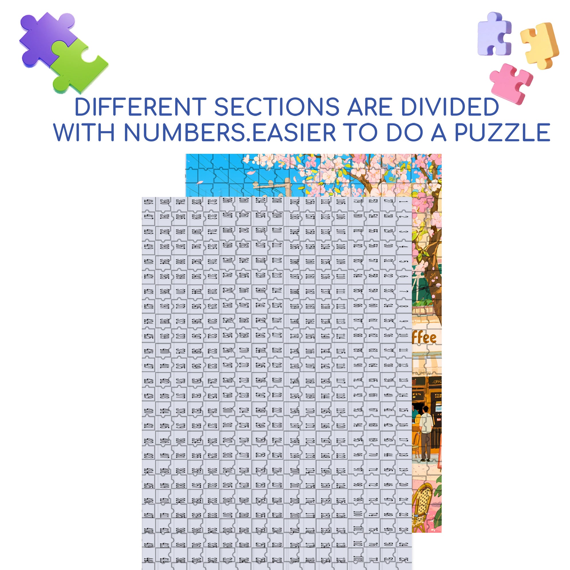 Taipei Spring 500pcs/1000pcs Jigsaw Puzzle, Scratch-Resistant, Interactive Family Game & Brain-Boosting DIY Decor, Perfect for Halloween, Christmas & New Year Gifts, Family Puzzle Game