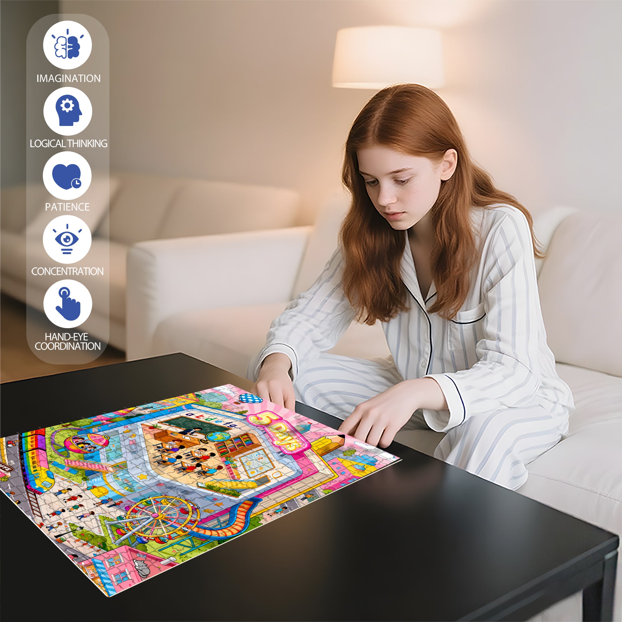 5 Days 500pcs/1000pcs Jigsaw Puzzle, Scratch-Resistant, Interactive Family Game & Brain-Boosting DIY Decor, Perfect for Halloween, Christmas & New Year Gifts, Family Puzzle Game