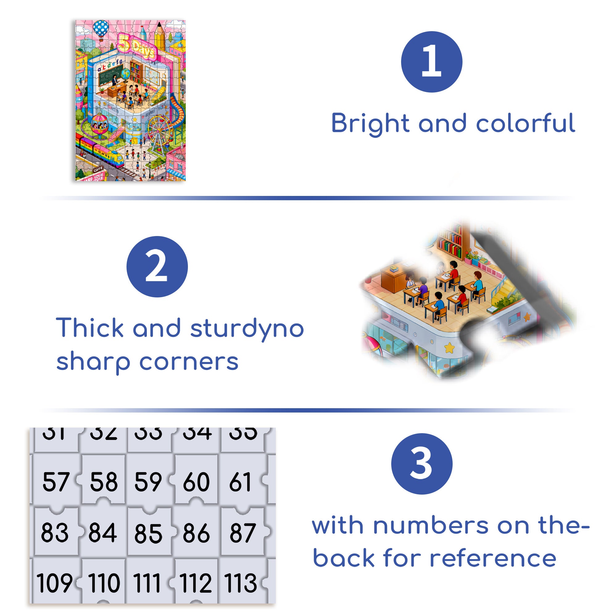 5 Days 500pcs/1000pcs Jigsaw Puzzle, Scratch-Resistant, Interactive Family Game & Brain-Boosting DIY Decor, Perfect for Halloween, Christmas & New Year Gifts, Family Puzzle Game