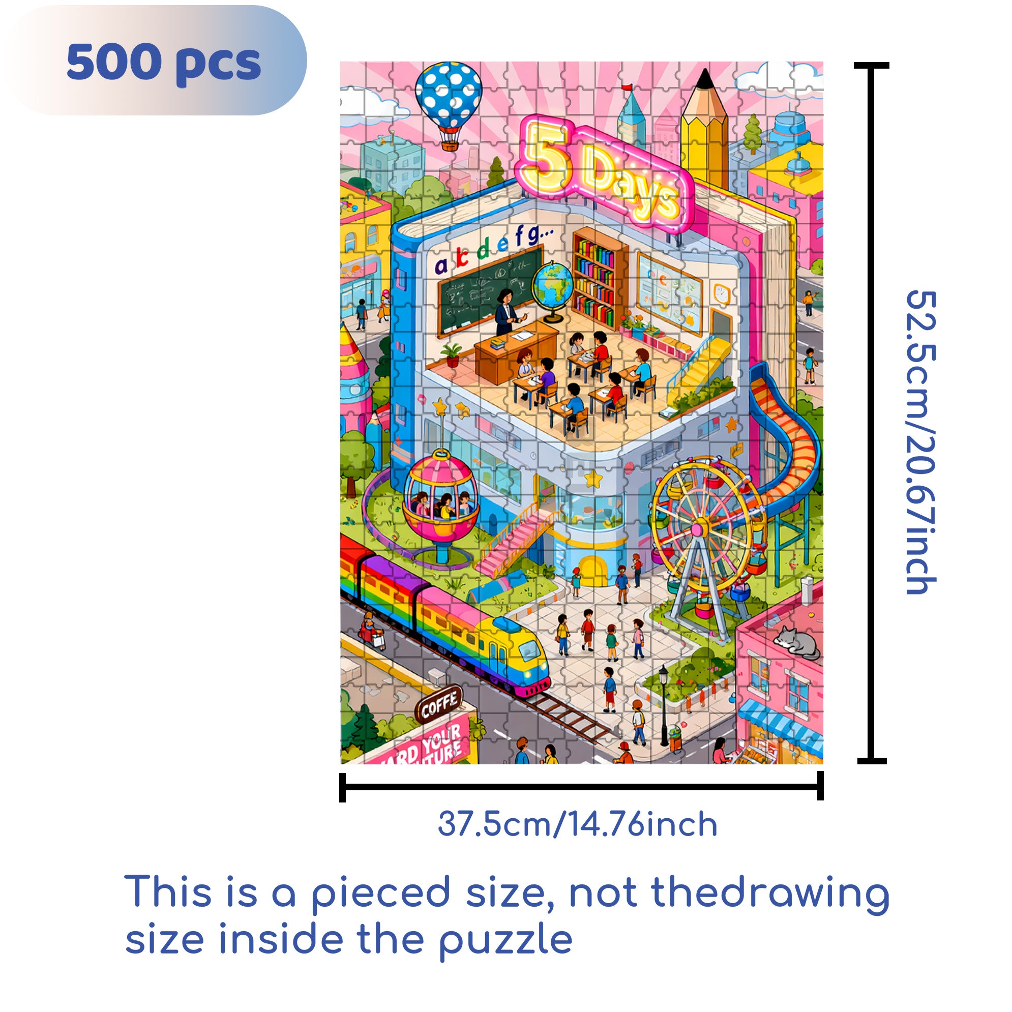 5 Days 500pcs/1000pcs Jigsaw Puzzle, Scratch-Resistant, Interactive Family Game & Brain-Boosting DIY Decor, Perfect for Halloween, Christmas & New Year Gifts, Family Puzzle Game