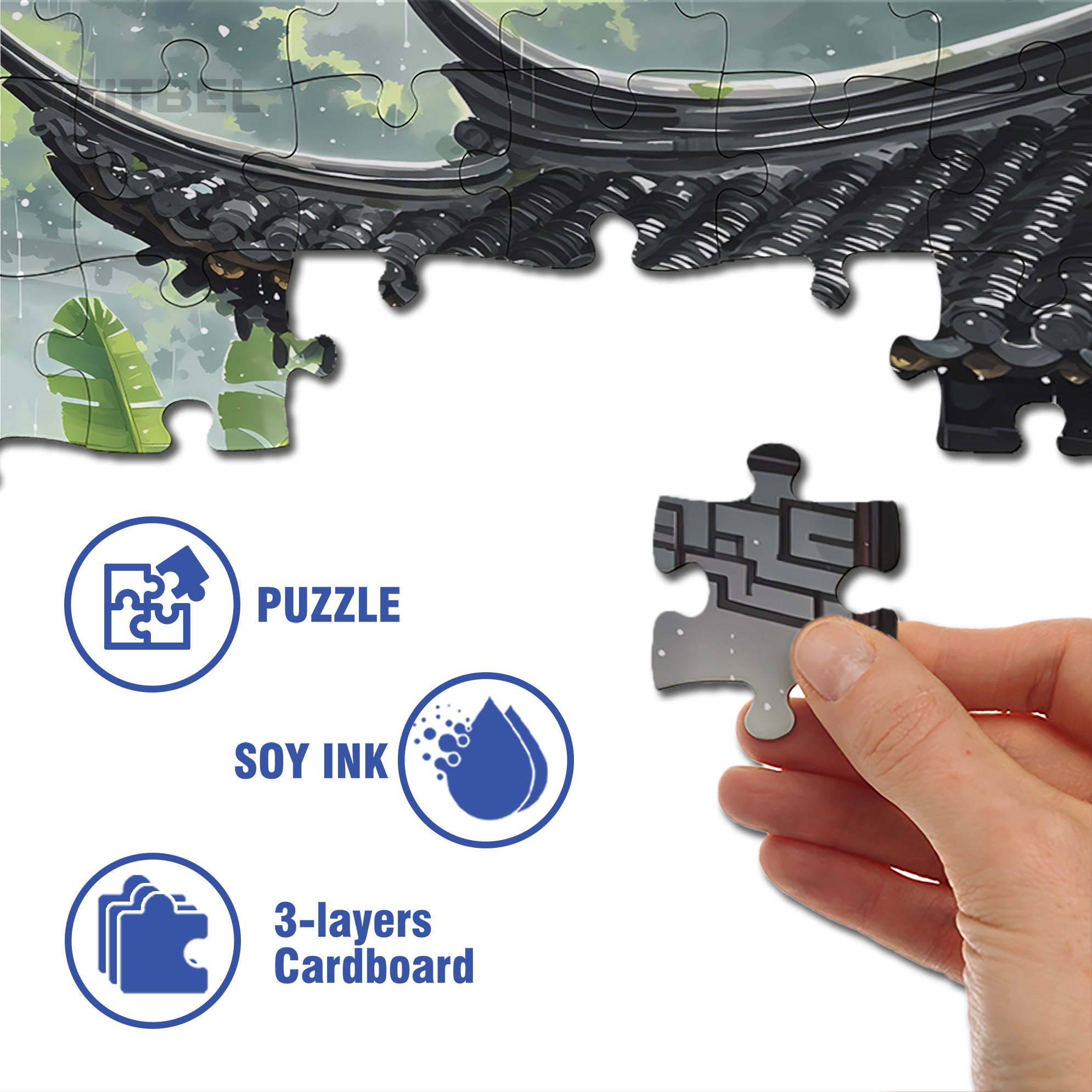 Banana Leaves 500pcs/1000pcs Jigsaw Puzzle, Scratch-Resistant, Interactive Family Game & Brain-Boosting DIY Decor, Perfect for Halloween, Christmas & New Year Gifts, Family Puzzle Game