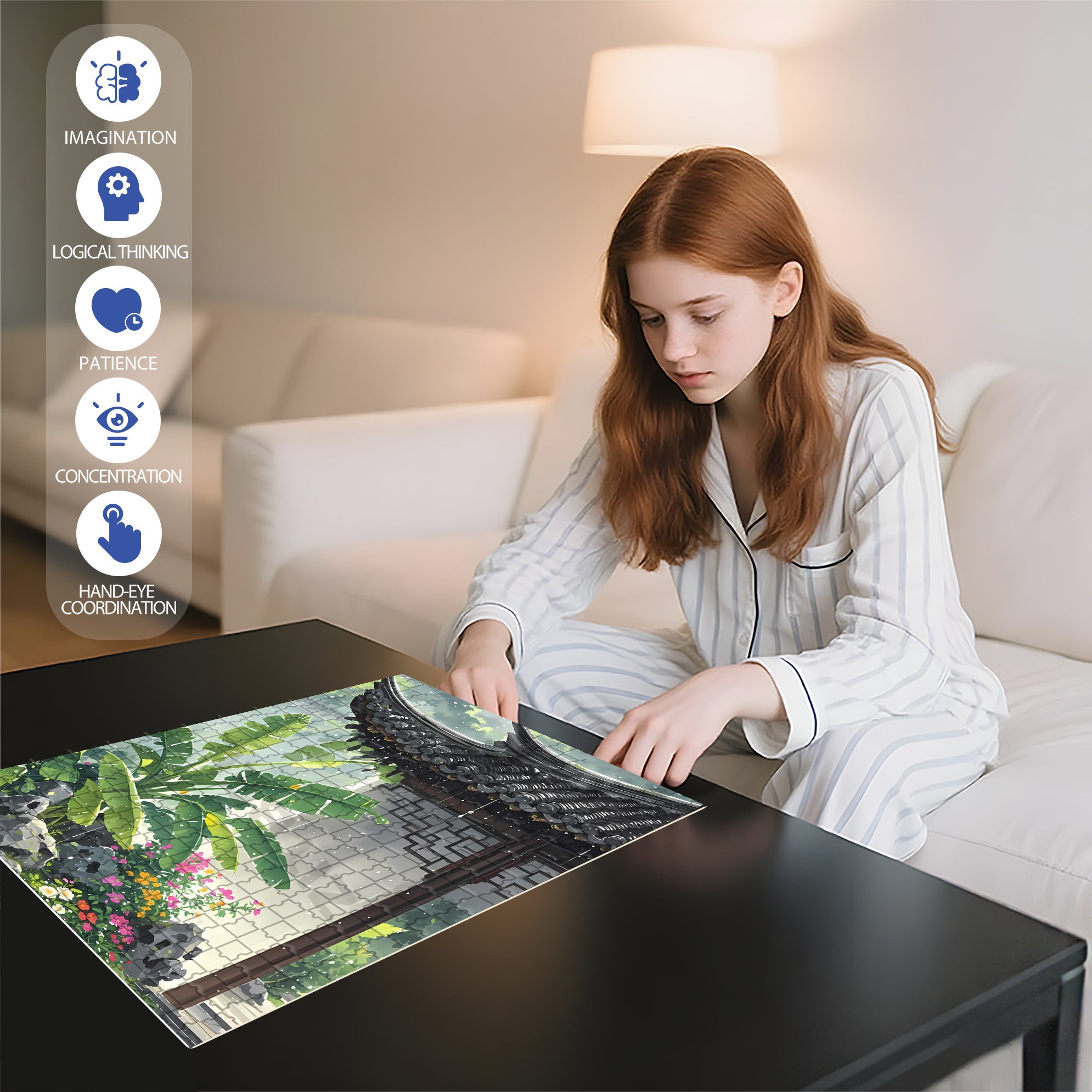 Banana Leaves 500pcs/1000pcs Jigsaw Puzzle, Scratch-Resistant, Interactive Family Game & Brain-Boosting DIY Decor, Perfect for Halloween, Christmas & New Year Gifts, Family Puzzle Game