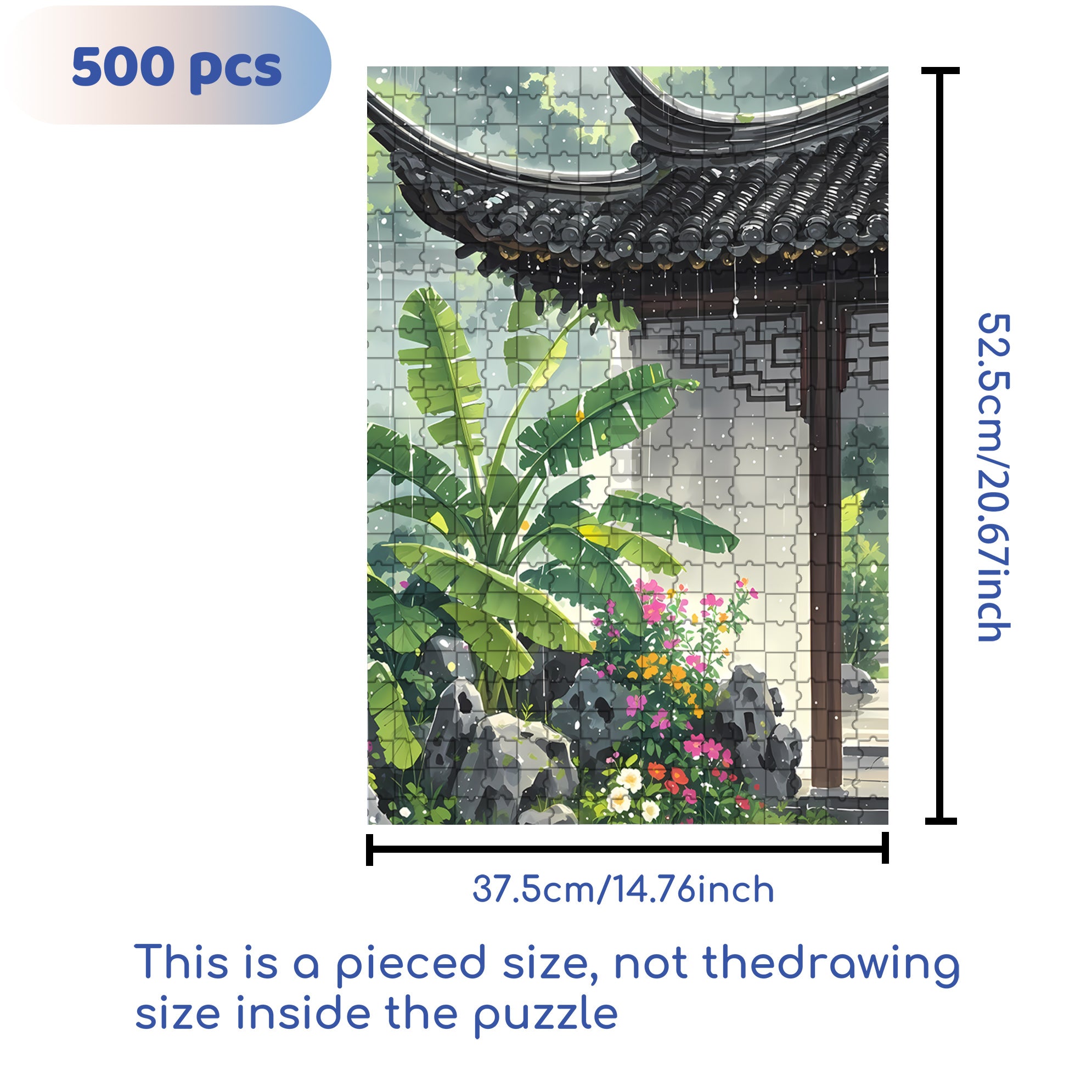 Banana Leaves 500pcs/1000pcs Jigsaw Puzzle, Scratch-Resistant, Interactive Family Game & Brain-Boosting DIY Decor, Perfect for Halloween, Christmas & New Year Gifts, Family Puzzle Game