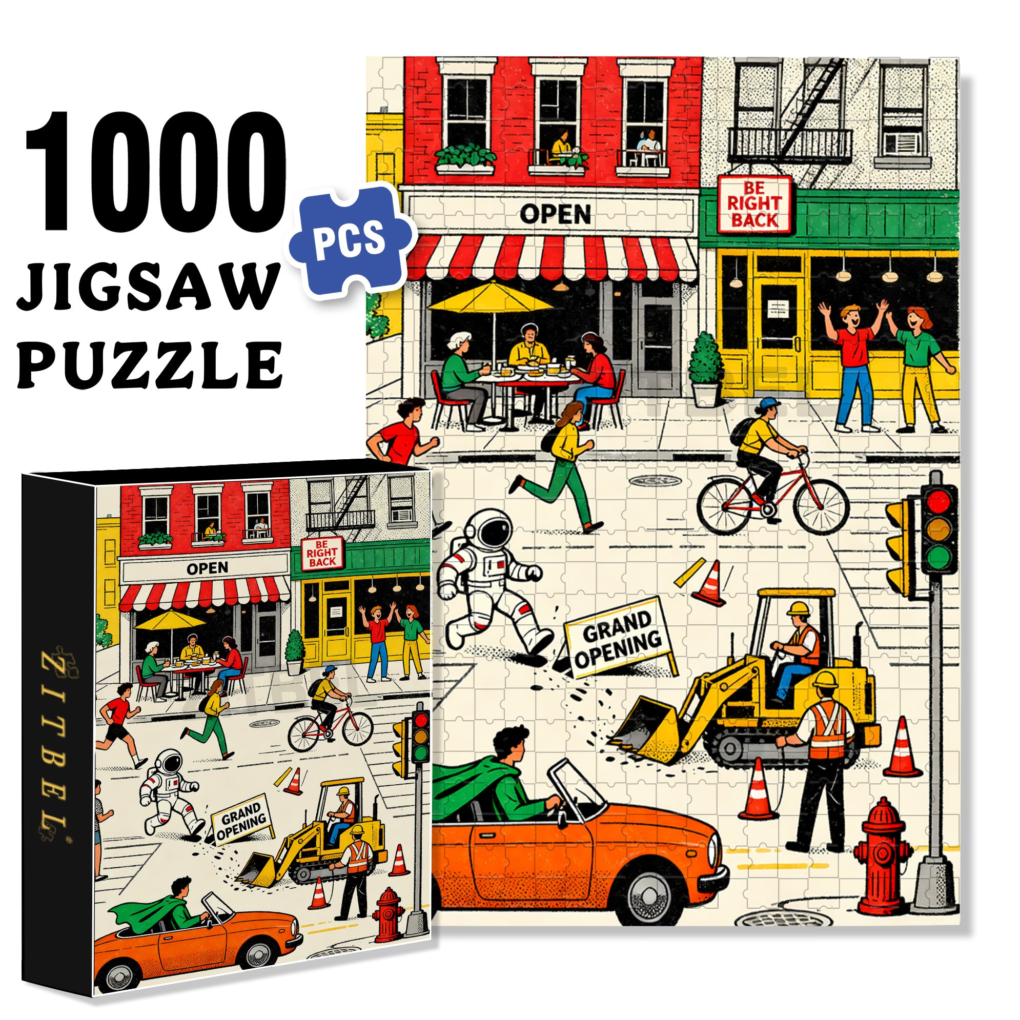 Be Right Back 500pcs/1000pcs Jigsaw Puzzle, Scratch-Resistant, Interactive Family Game & Brain-Boosting DIY Decor, Perfect for Halloween, Christmas & New Year Gifts, Family Puzzle Game
