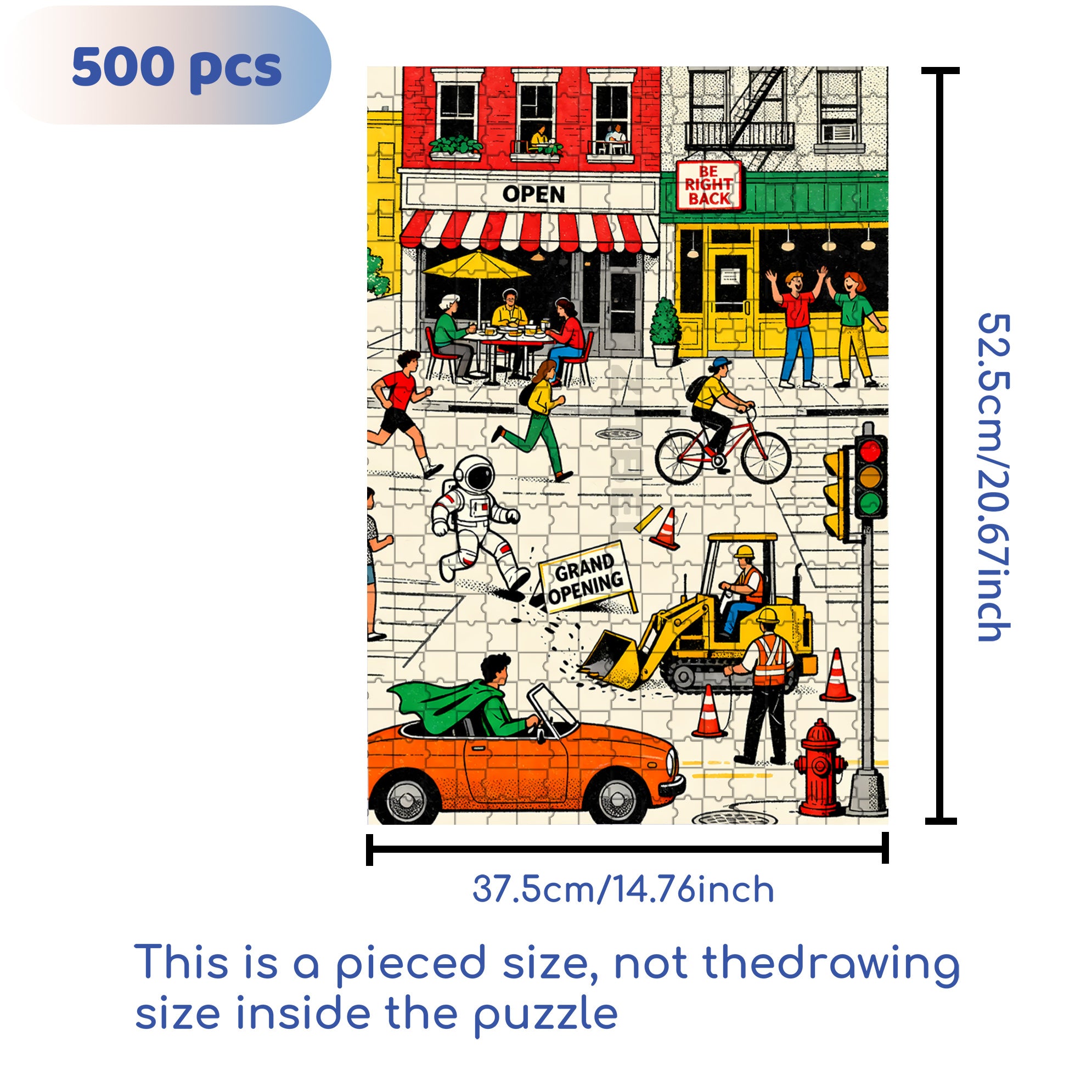 Be Right Back 500pcs/1000pcs Jigsaw Puzzle, Scratch-Resistant, Interactive Family Game & Brain-Boosting DIY Decor, Perfect for Halloween, Christmas & New Year Gifts, Family Puzzle Game