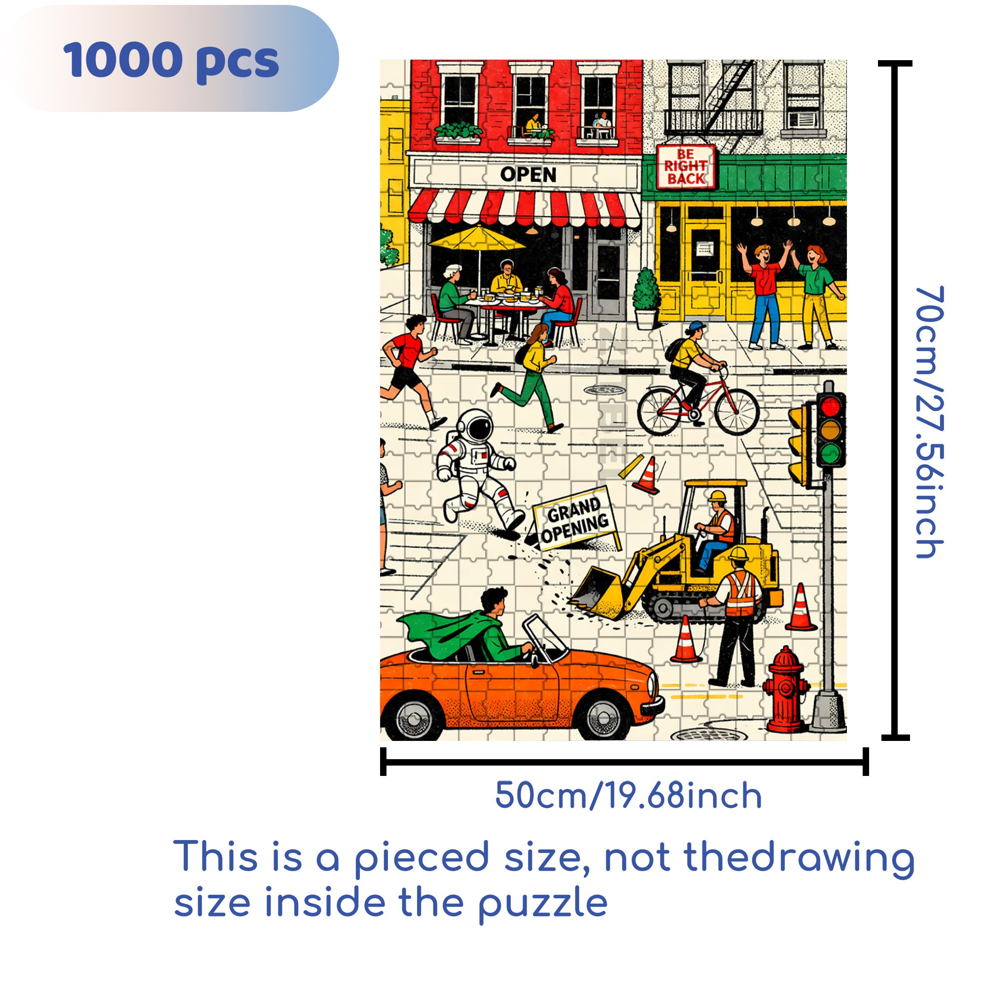 Be Right Back 500pcs/1000pcs Jigsaw Puzzle, Scratch-Resistant, Interactive Family Game & Brain-Boosting DIY Decor, Perfect for Halloween, Christmas & New Year Gifts, Family Puzzle Game