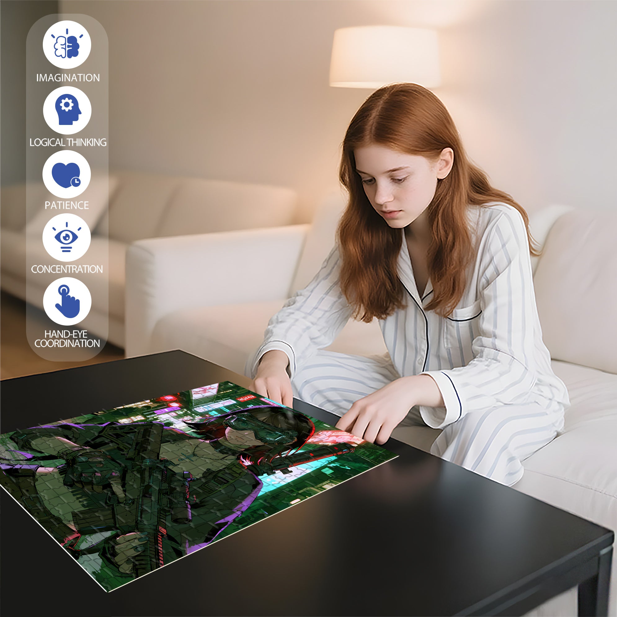 Bring Your Gun 500pcs/1000pcs Jigsaw Puzzle, Scratch-Resistant, Interactive Family Game & Brain-Boosting DIY Decor, Perfect for Halloween, Christmas & New Year Gifts, Family Puzzle Game