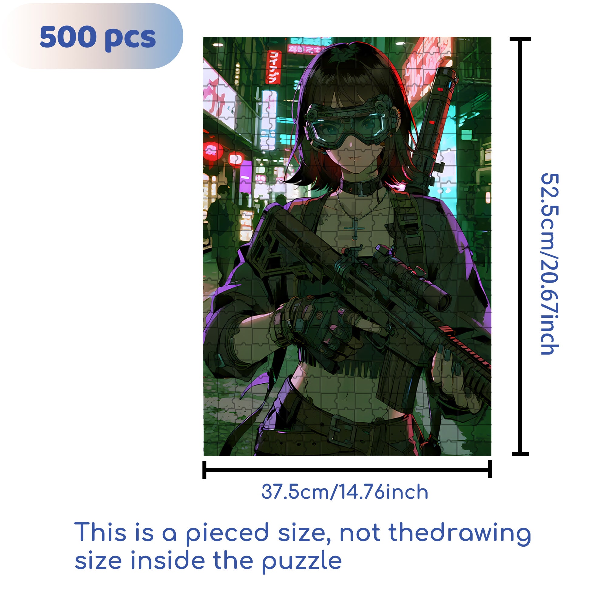 Bring Your Gun 500pcs/1000pcs Jigsaw Puzzle, Scratch-Resistant, Interactive Family Game & Brain-Boosting DIY Decor, Perfect for Halloween, Christmas & New Year Gifts, Family Puzzle Game