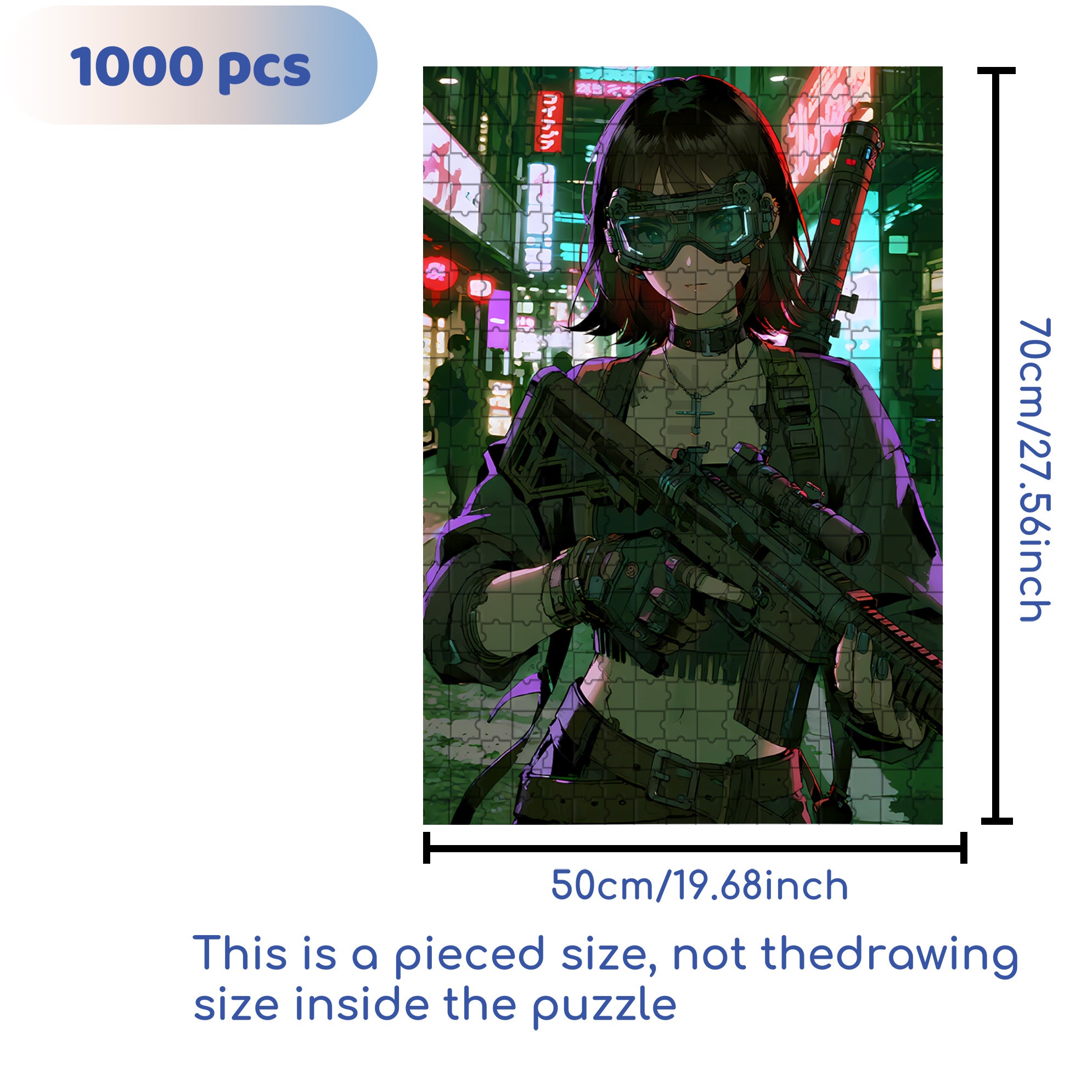 Bring Your Gun 500pcs/1000pcs Jigsaw Puzzle, Scratch-Resistant, Interactive Family Game & Brain-Boosting DIY Decor, Perfect for Halloween, Christmas & New Year Gifts, Family Puzzle Game