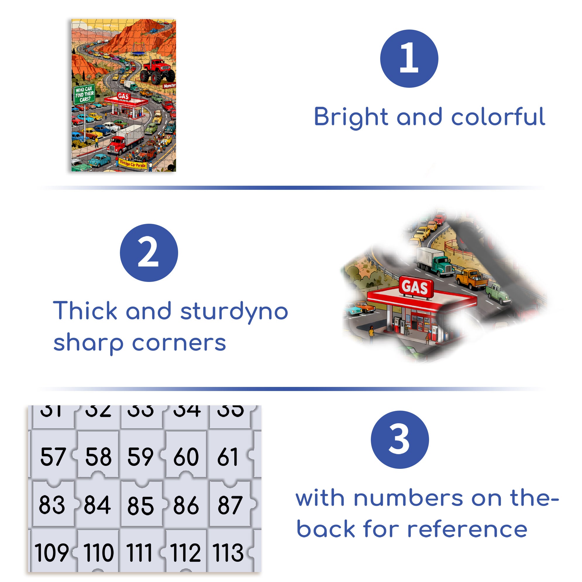 Car Parade 500pcs/1000pcs Jigsaw Puzzle, Scratch-Resistant, Interactive Family Game & Brain-Boosting DIY Decor, Perfect for Halloween, Christmas & New Year Gifts, Family Puzzle Game
