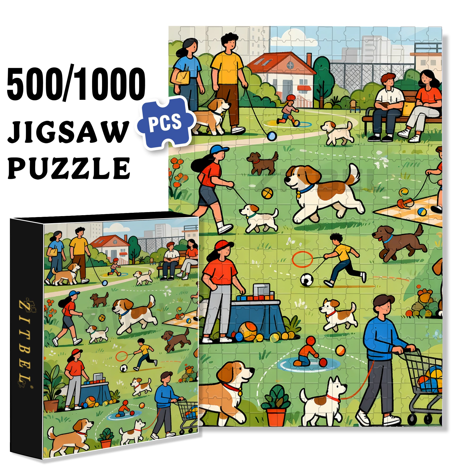 Central Park 500pcs/1000pcs Jigsaw Puzzle, Scratch-Resistant, Interactive Family Game & Brain-Boosting DIY Decor, Perfect for Halloween, Christmas & New Year Gifts, Family Puzzle Game