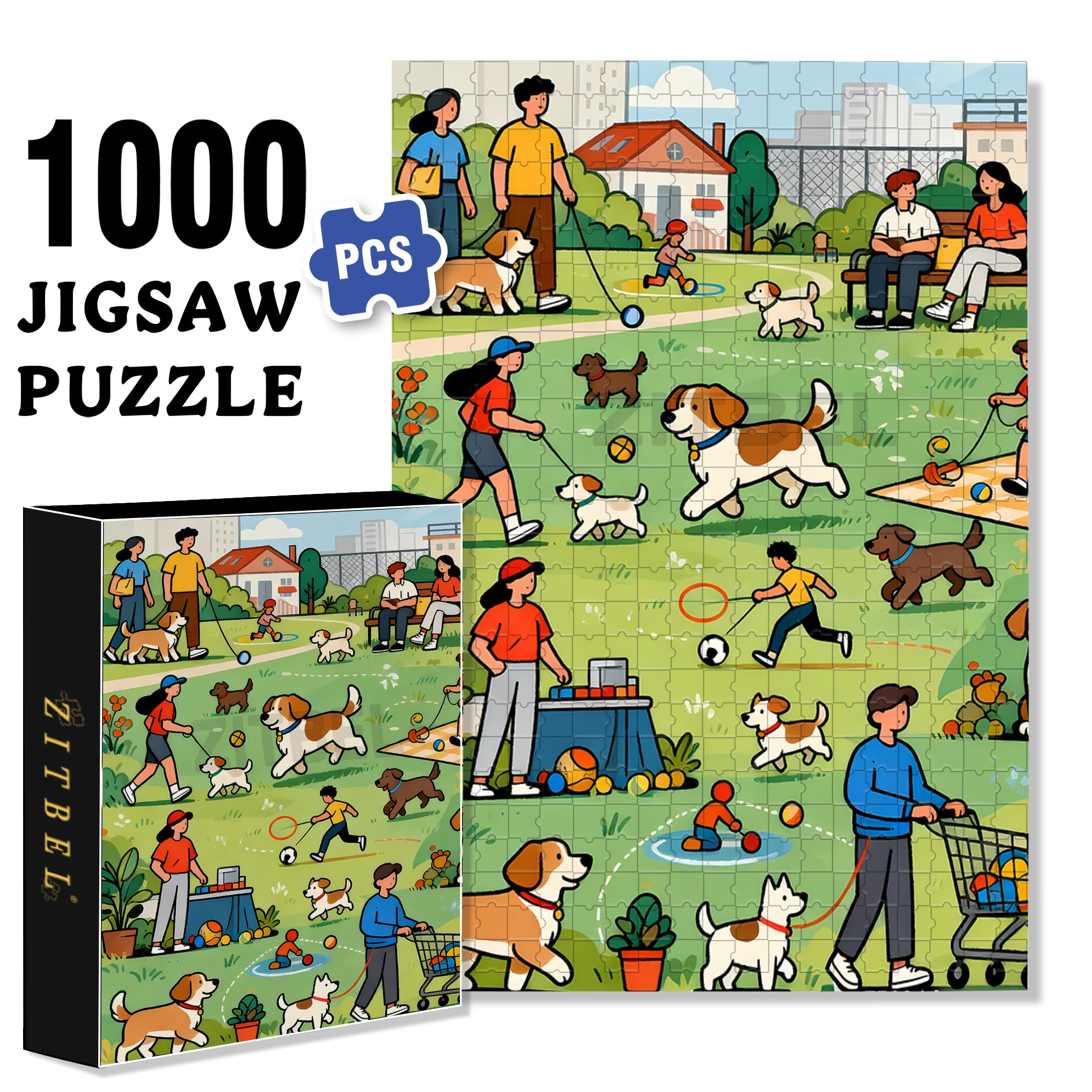 Central Park 500pcs/1000pcs Jigsaw Puzzle, Scratch-Resistant, Interactive Family Game & Brain-Boosting DIY Decor, Perfect for Halloween, Christmas & New Year Gifts, Family Puzzle Game
