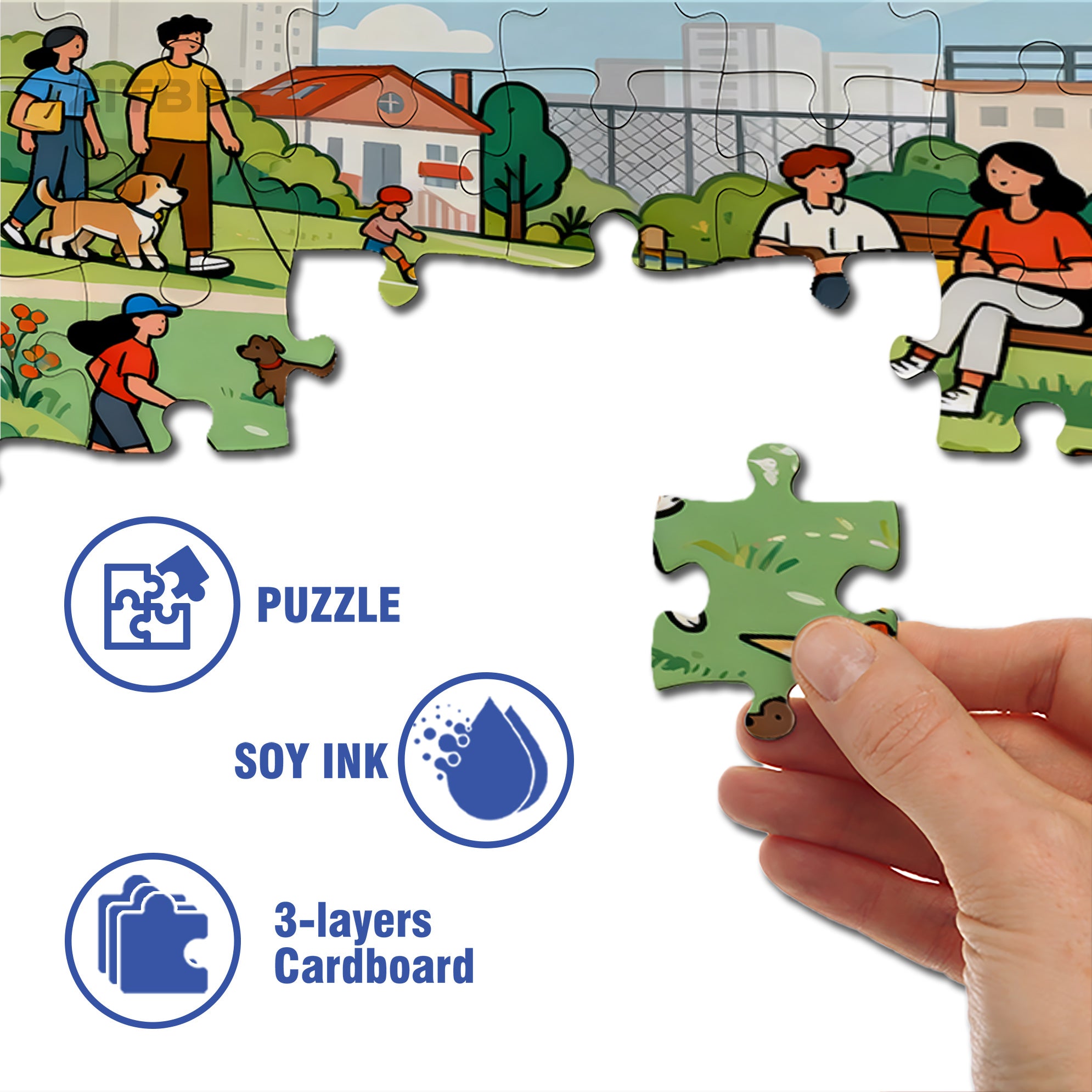 Central Park 500pcs/1000pcs Jigsaw Puzzle, Scratch-Resistant, Interactive Family Game & Brain-Boosting DIY Decor, Perfect for Halloween, Christmas & New Year Gifts, Family Puzzle Game