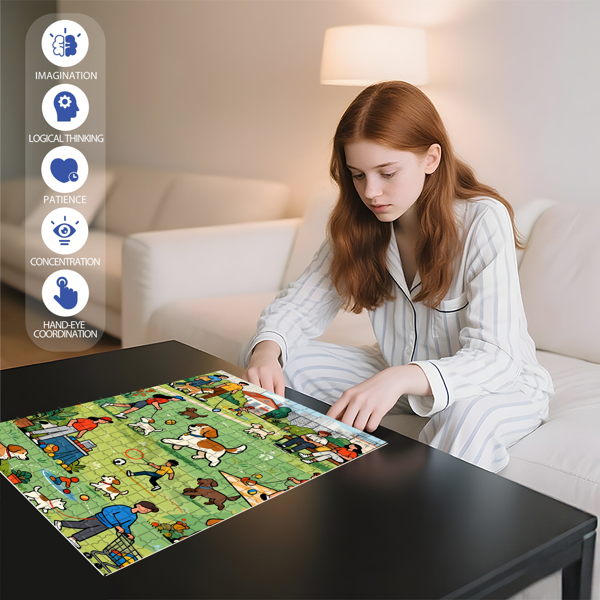 Central Park 500pcs/1000pcs Jigsaw Puzzle, Scratch-Resistant, Interactive Family Game & Brain-Boosting DIY Decor, Perfect for Halloween, Christmas & New Year Gifts, Family Puzzle Game