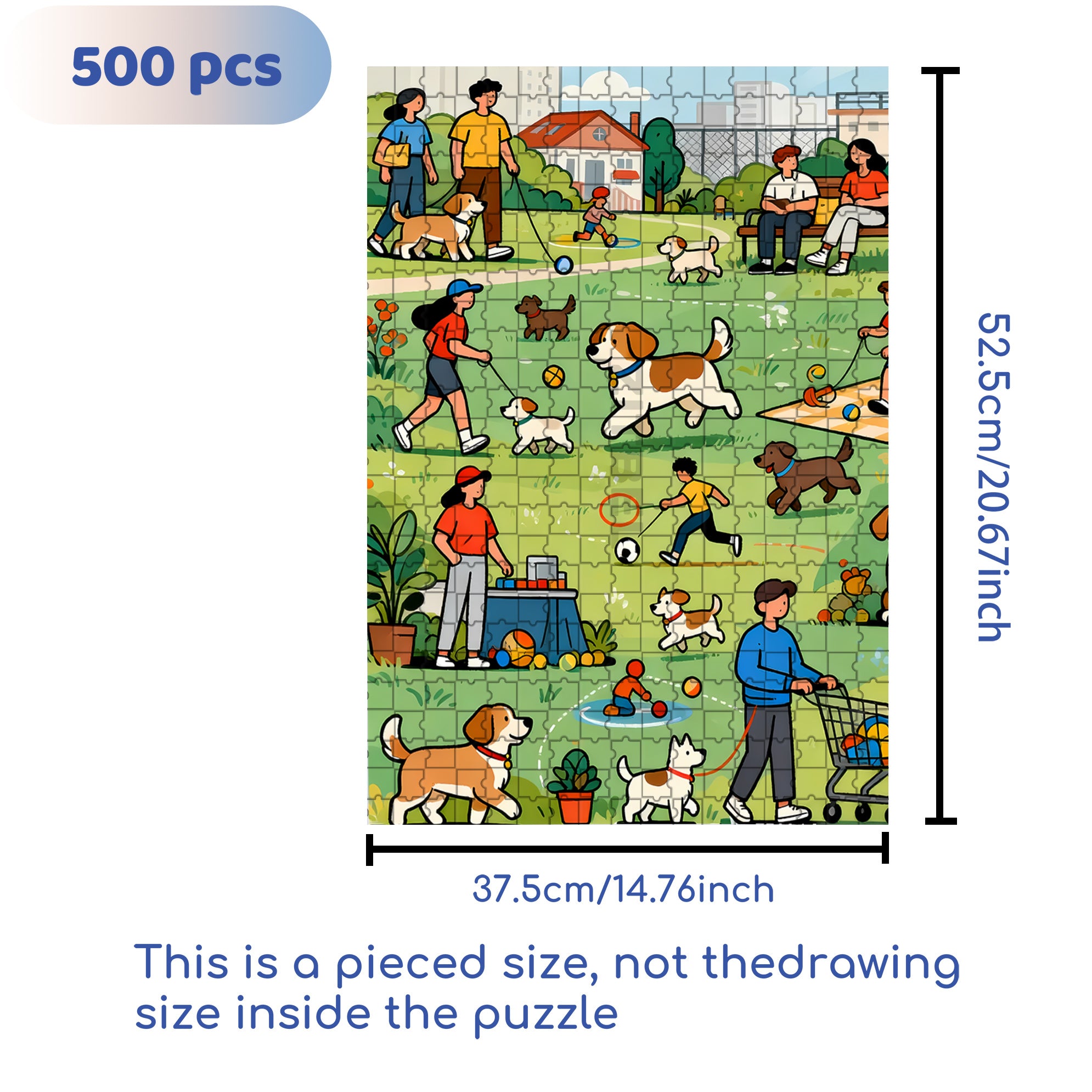 Central Park 500pcs/1000pcs Jigsaw Puzzle, Scratch-Resistant, Interactive Family Game & Brain-Boosting DIY Decor, Perfect for Halloween, Christmas & New Year Gifts, Family Puzzle Game