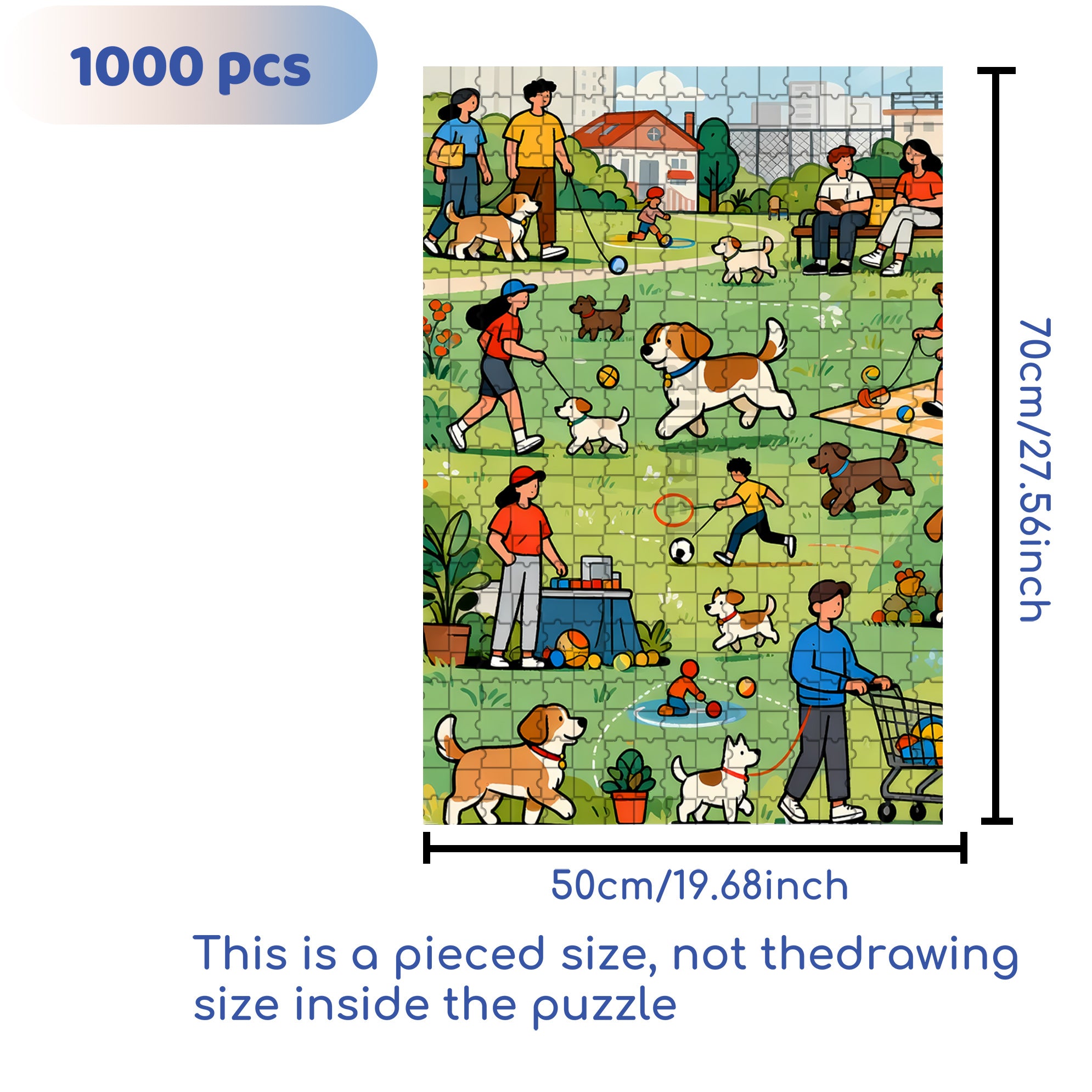 Central Park 500pcs/1000pcs Jigsaw Puzzle, Scratch-Resistant, Interactive Family Game & Brain-Boosting DIY Decor, Perfect for Halloween, Christmas & New Year Gifts, Family Puzzle Game