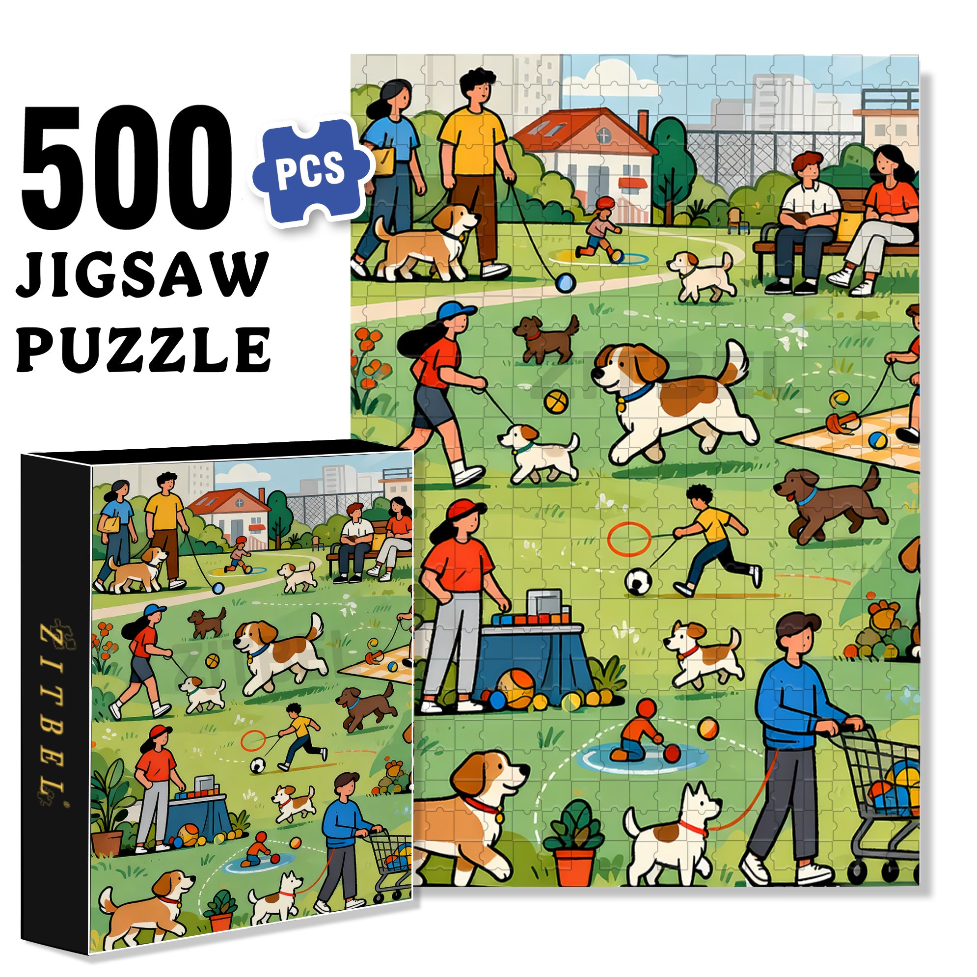 Central Park 500pcs/1000pcs Jigsaw Puzzle, Scratch-Resistant, Interactive Family Game & Brain-Boosting DIY Decor, Perfect for Halloween, Christmas & New Year Gifts, Family Puzzle Game