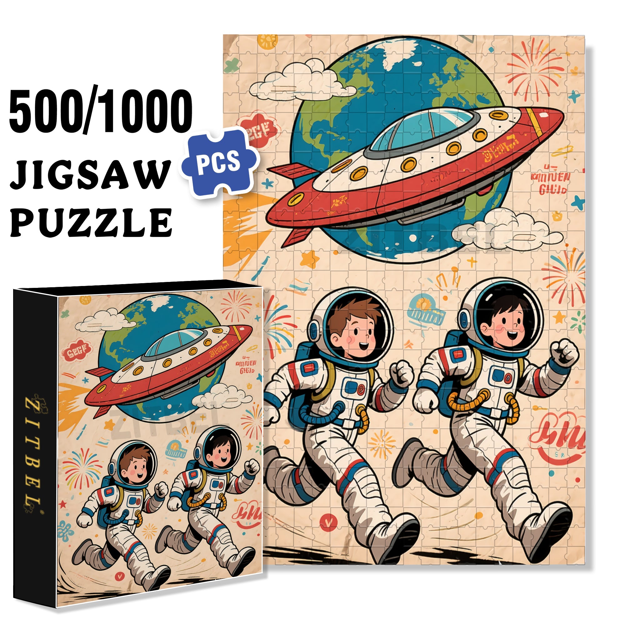 Children's Dreams 500pcs/1000pcs Jigsaw Puzzle, Scratch-Resistant, Interactive Family Game & Brain-Boosting DIY Decor, Perfect for Halloween, Christmas & New Year Gifts, Family Puzzle Game