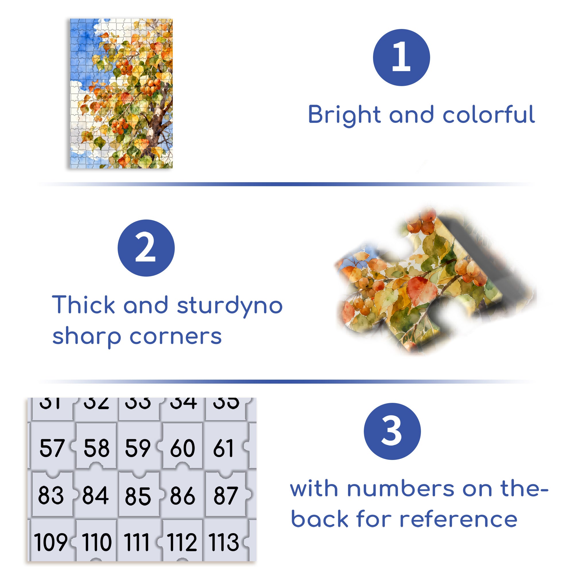 Chinese Tallow Tree 500pcs/1000pcs Jigsaw Puzzle, Scratch-Resistant, Interactive Family Game & Brain-Boosting DIY Decor, Perfect for Halloween, Christmas & New Year Gifts, Family Puzzle Game