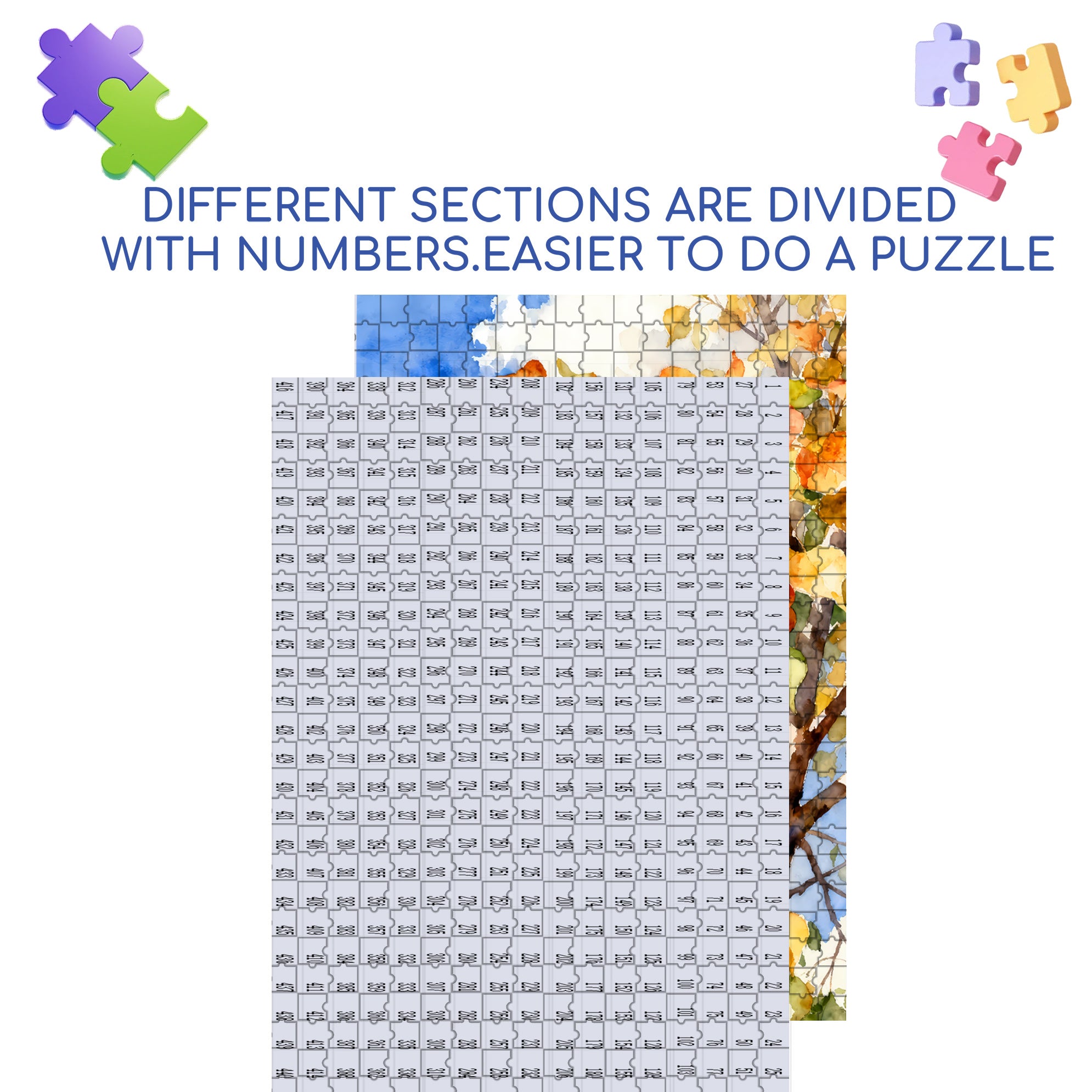 Chinese Tallow Tree 500pcs/1000pcs Jigsaw Puzzle, Scratch-Resistant, Interactive Family Game & Brain-Boosting DIY Decor, Perfect for Halloween, Christmas & New Year Gifts, Family Puzzle Game