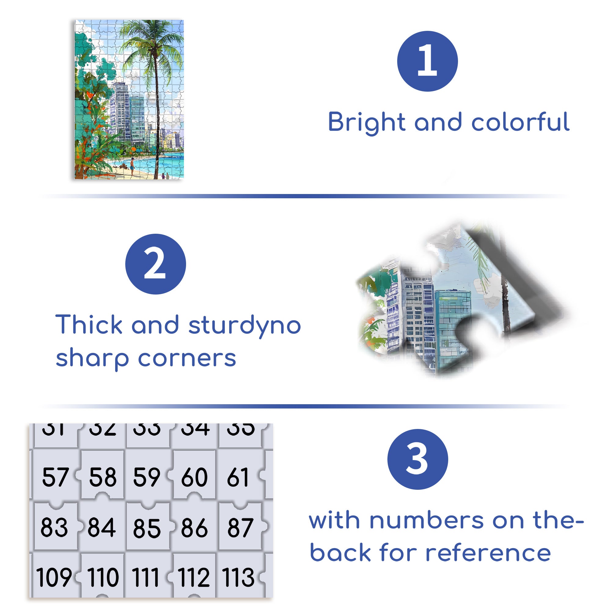 Coconut Trees 500pcs/1000pcs Jigsaw Puzzle, Scratch-Resistant, Interactive Family Game & Brain-Boosting DIY Decor, Perfect for Halloween, Christmas & New Year Gifts, Family Puzzle Game