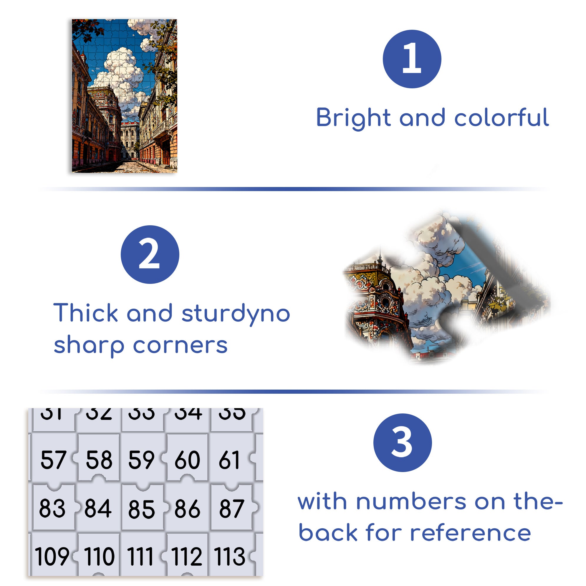 European Streets 500pcs/1000pcs Jigsaw Puzzle, Scratch-Resistant, Interactive Family Game & Brain-Boosting DIY Decor, Perfect for Halloween, Christmas & New Year Gifts, Family Puzzle Game