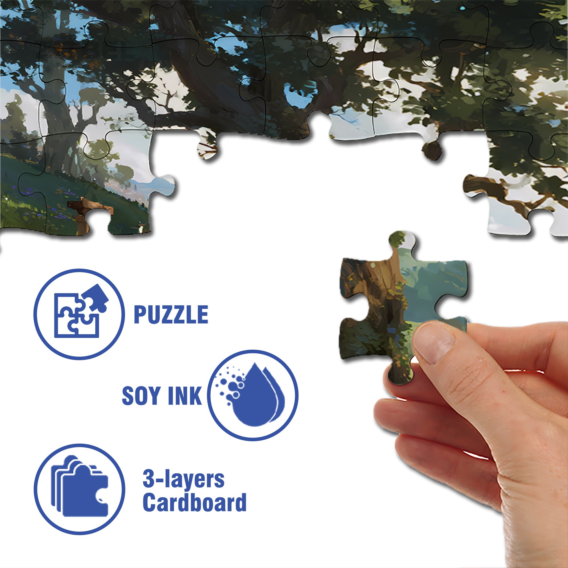 Fantasy Forest 500pcs/1000pcs Jigsaw Puzzle, Scratch-Resistant, Interactive Family Game & Brain-Boosting DIY Decor, Perfect for Halloween, Christmas & New Year Gifts, Family Puzzle Game