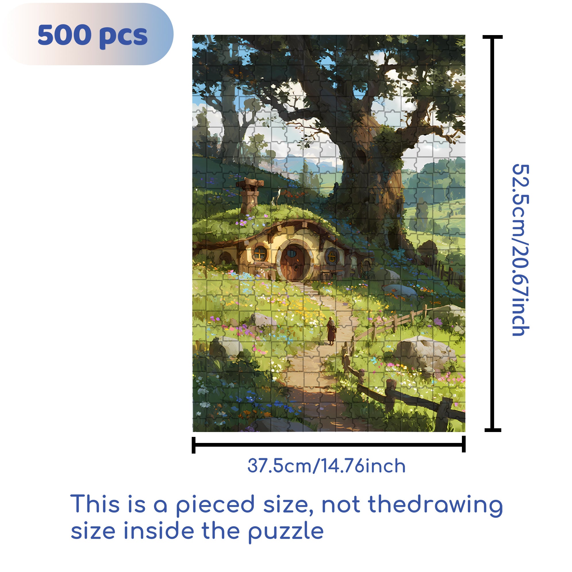Fantasy Forest 500pcs/1000pcs Jigsaw Puzzle, Scratch-Resistant, Interactive Family Game & Brain-Boosting DIY Decor, Perfect for Halloween, Christmas & New Year Gifts, Family Puzzle Game