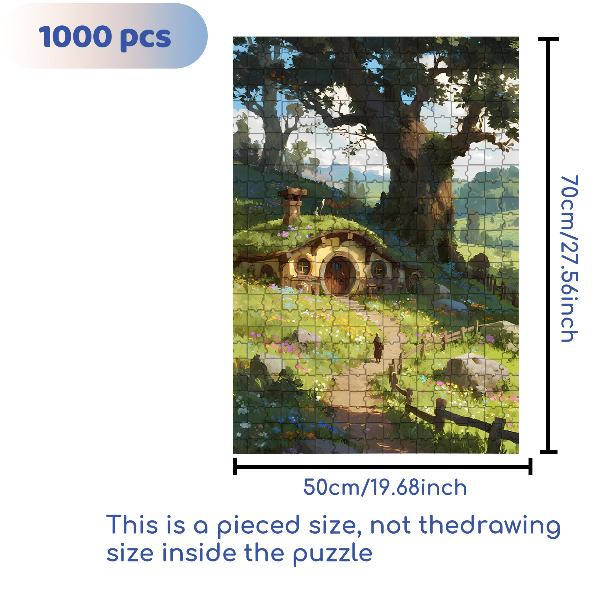 Fantasy Forest 500pcs/1000pcs Jigsaw Puzzle, Scratch-Resistant, Interactive Family Game & Brain-Boosting DIY Decor, Perfect for Halloween, Christmas & New Year Gifts, Family Puzzle Game