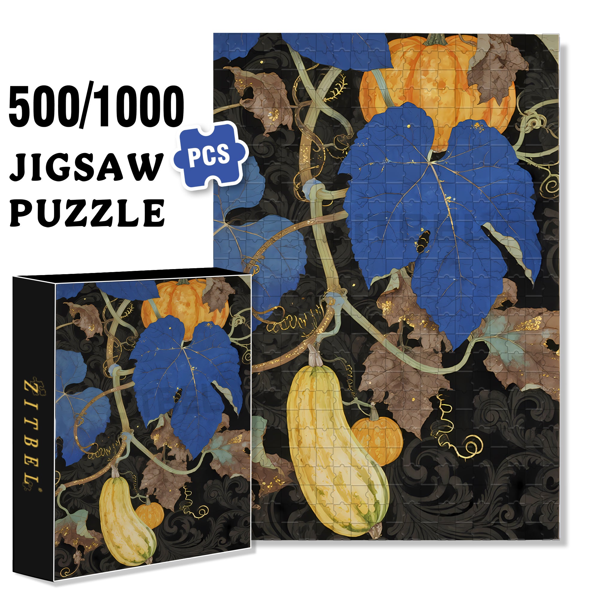Fruitful Results 500pcs/1000pcs Jigsaw Puzzle, Scratch-Resistant, Interactive Family Game & Brain-Boosting DIY Decor, Perfect for Halloween, Christmas & New Year Gifts, Family Puzzle Game