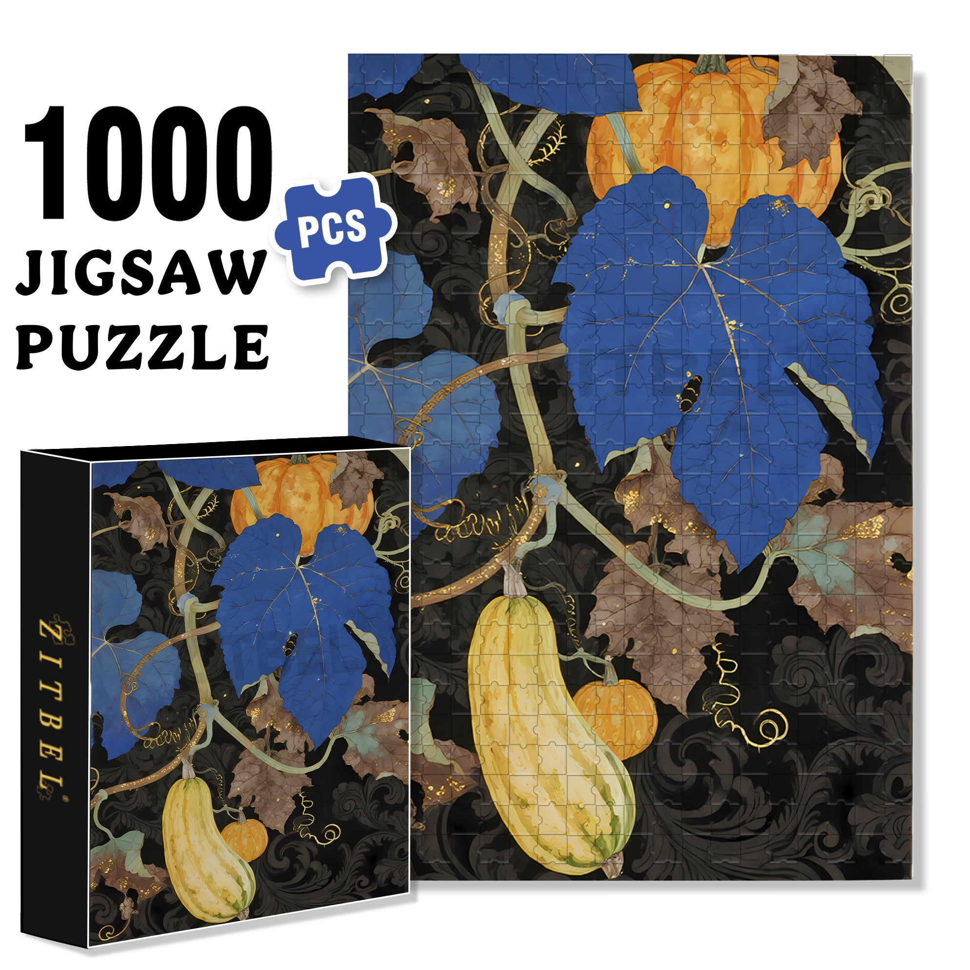 Fruitful Results 500pcs/1000pcs Jigsaw Puzzle, Scratch-Resistant, Interactive Family Game & Brain-Boosting DIY Decor, Perfect for Halloween, Christmas & New Year Gifts, Family Puzzle Game