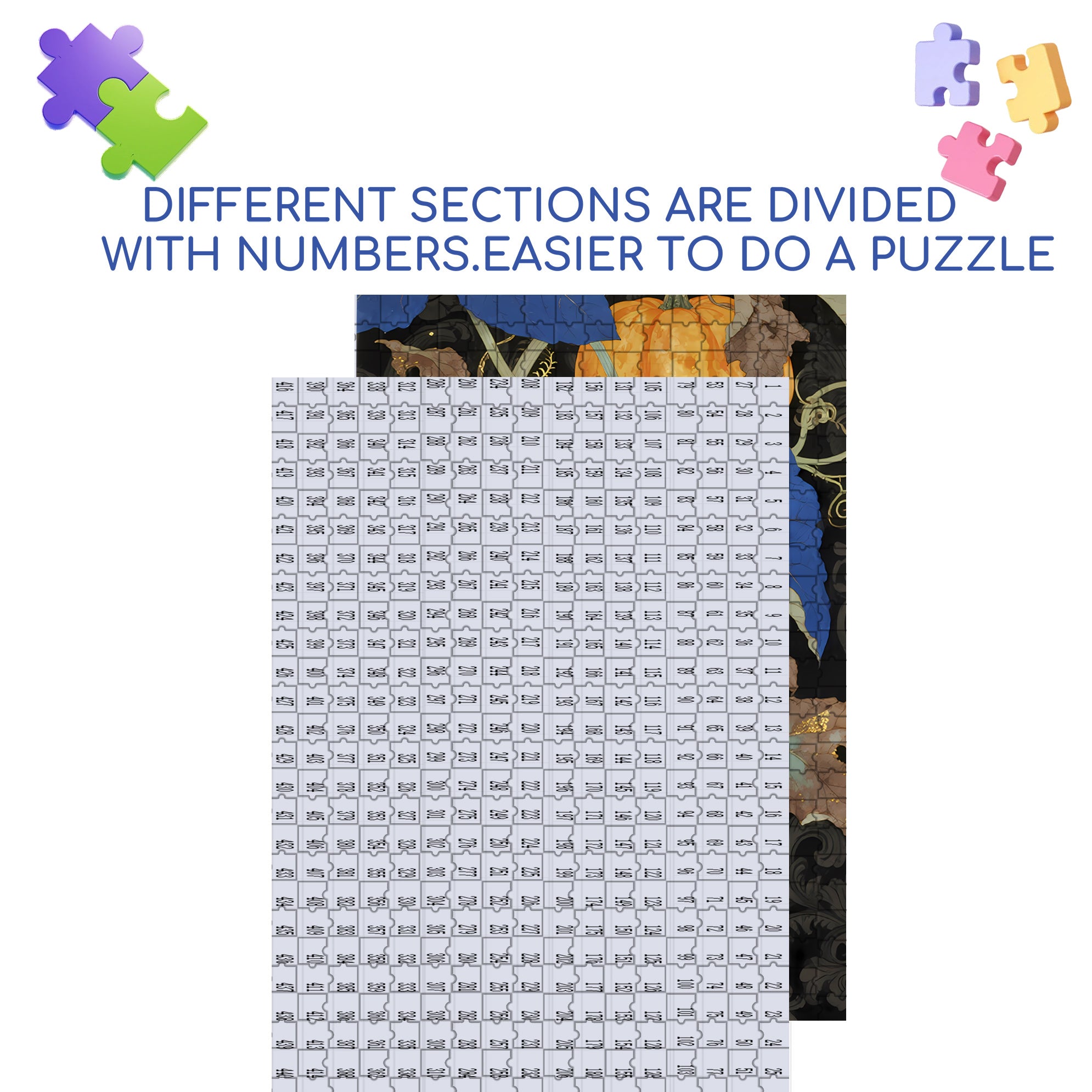 Fruitful Results 500pcs/1000pcs Jigsaw Puzzle, Scratch-Resistant, Interactive Family Game & Brain-Boosting DIY Decor, Perfect for Halloween, Christmas & New Year Gifts, Family Puzzle Game