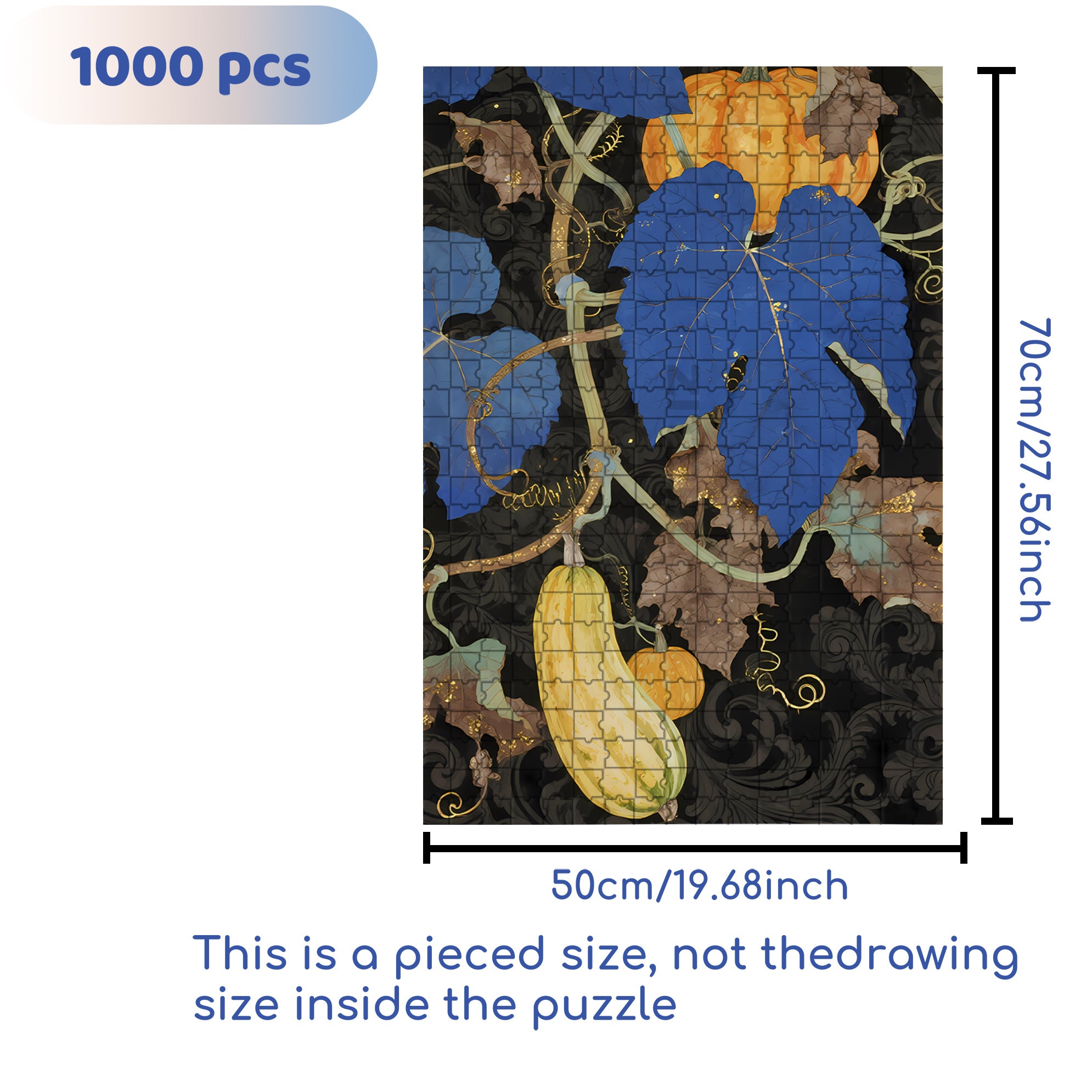 Fruitful Results 500pcs/1000pcs Jigsaw Puzzle, Scratch-Resistant, Interactive Family Game & Brain-Boosting DIY Decor, Perfect for Halloween, Christmas & New Year Gifts, Family Puzzle Game