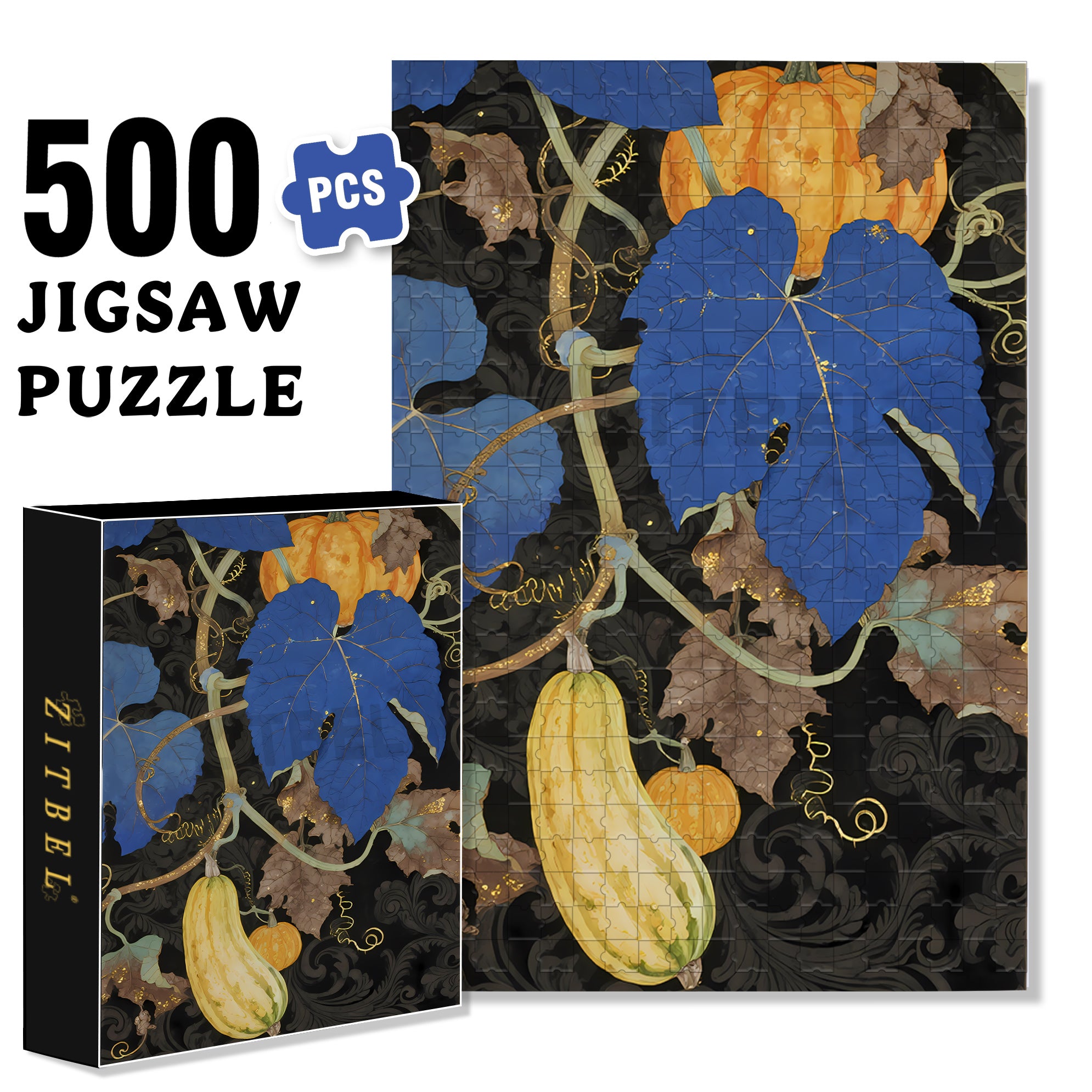Fruitful Results 500pcs/1000pcs Jigsaw Puzzle, Scratch-Resistant, Interactive Family Game & Brain-Boosting DIY Decor, Perfect for Halloween, Christmas & New Year Gifts, Family Puzzle Game