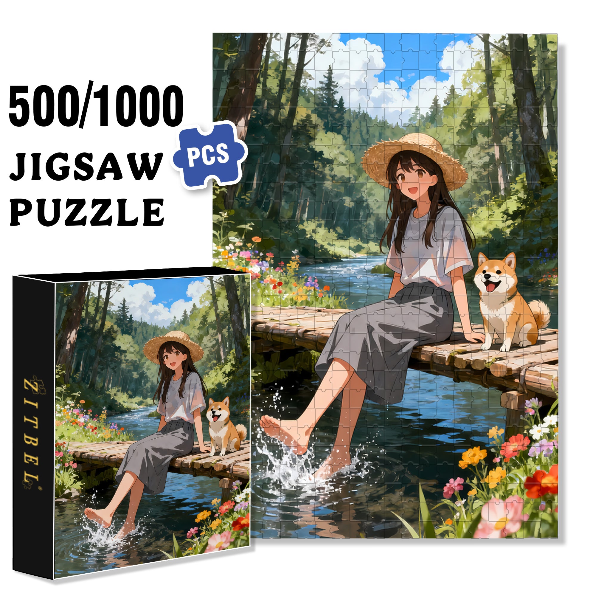 Gap Day 500pcs/1000pcs Jigsaw Puzzle, Scratch-Resistant, Interactive Family Game & Brain-Boosting DIY Decor, Perfect for Halloween, Christmas & New Year Gifts, Family Puzzle Game