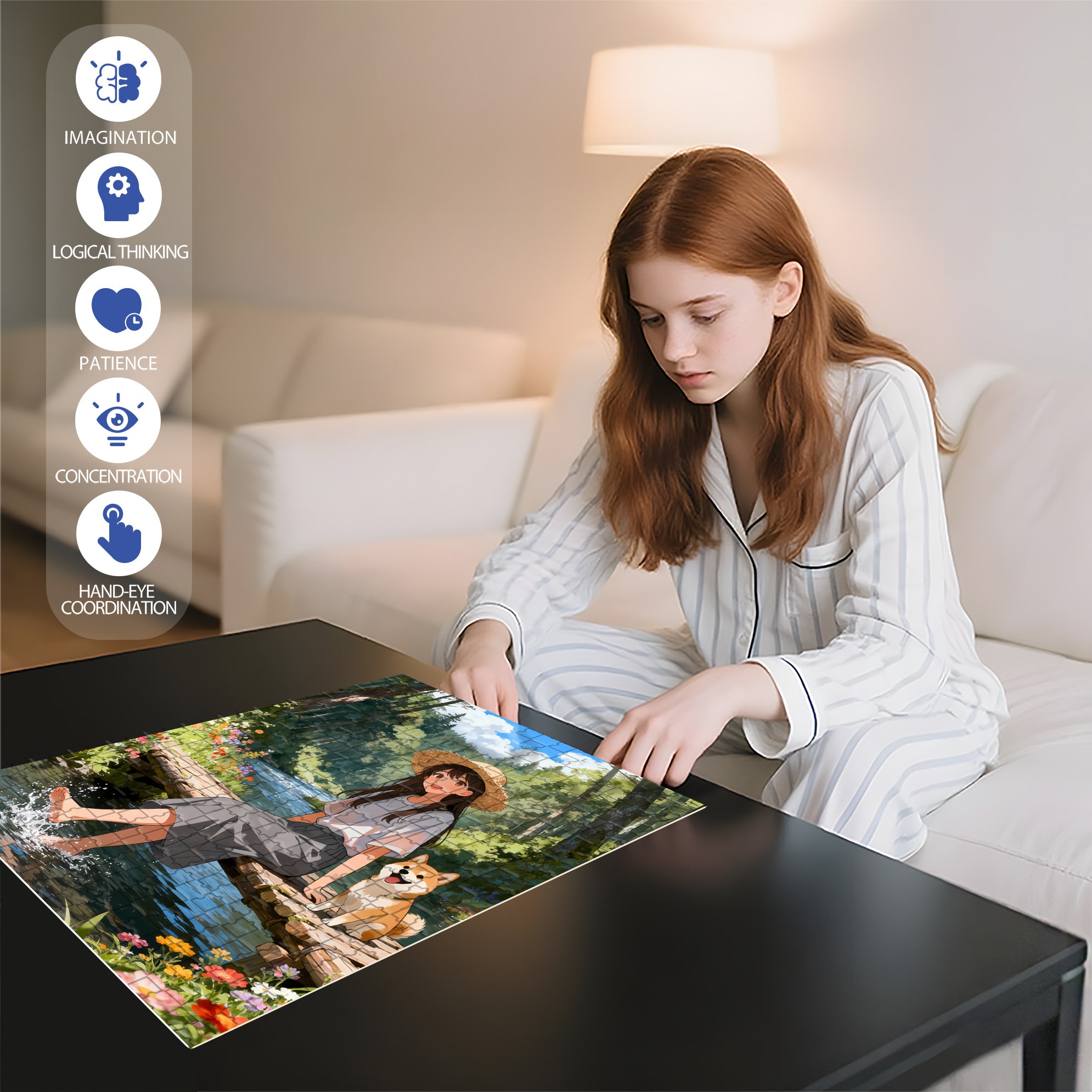 Gap Day 500pcs/1000pcs Jigsaw Puzzle, Scratch-Resistant, Interactive Family Game & Brain-Boosting DIY Decor, Perfect for Halloween, Christmas & New Year Gifts, Family Puzzle Game