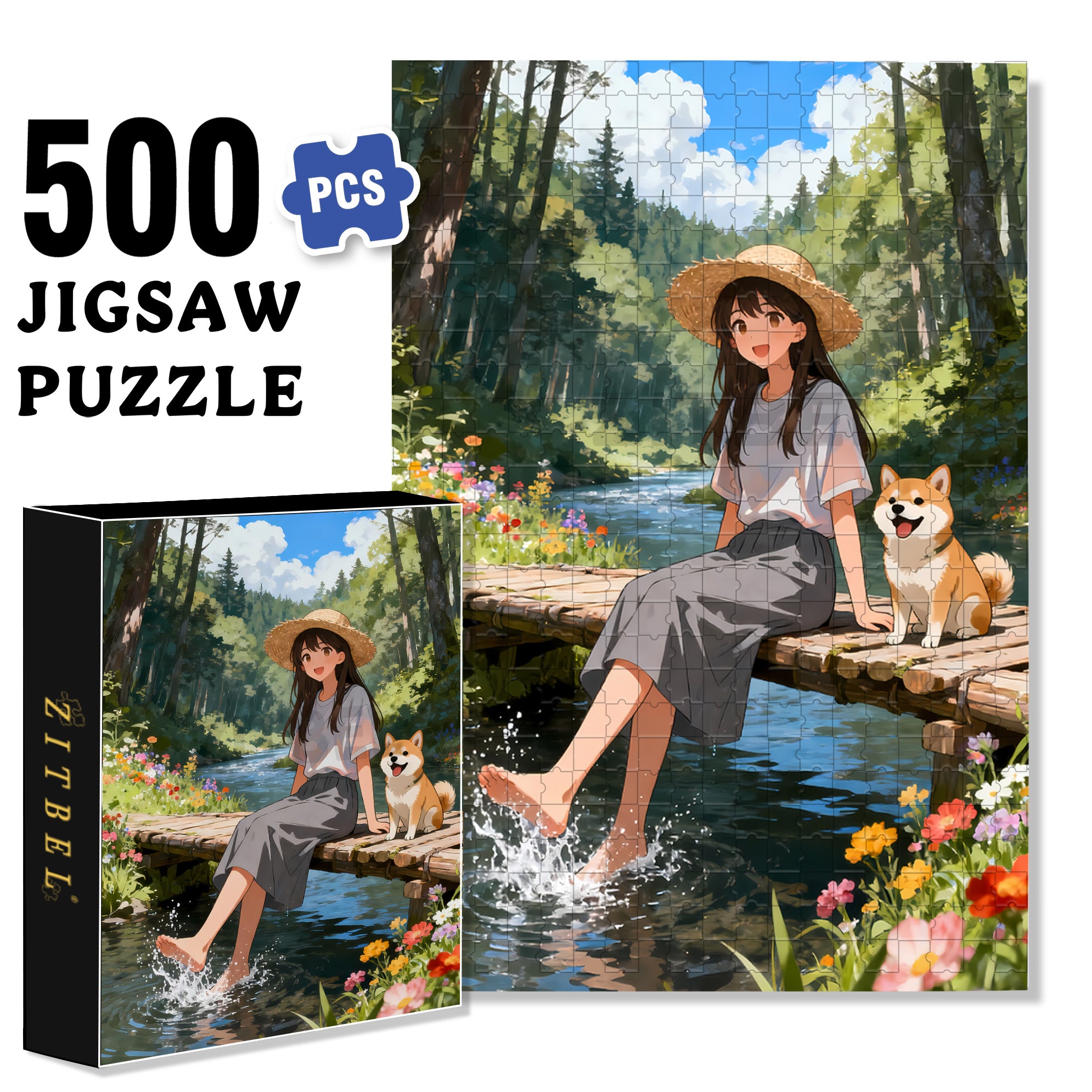 Gap Day 500pcs/1000pcs Jigsaw Puzzle, Scratch-Resistant, Interactive Family Game & Brain-Boosting DIY Decor, Perfect for Halloween, Christmas & New Year Gifts, Family Puzzle Game