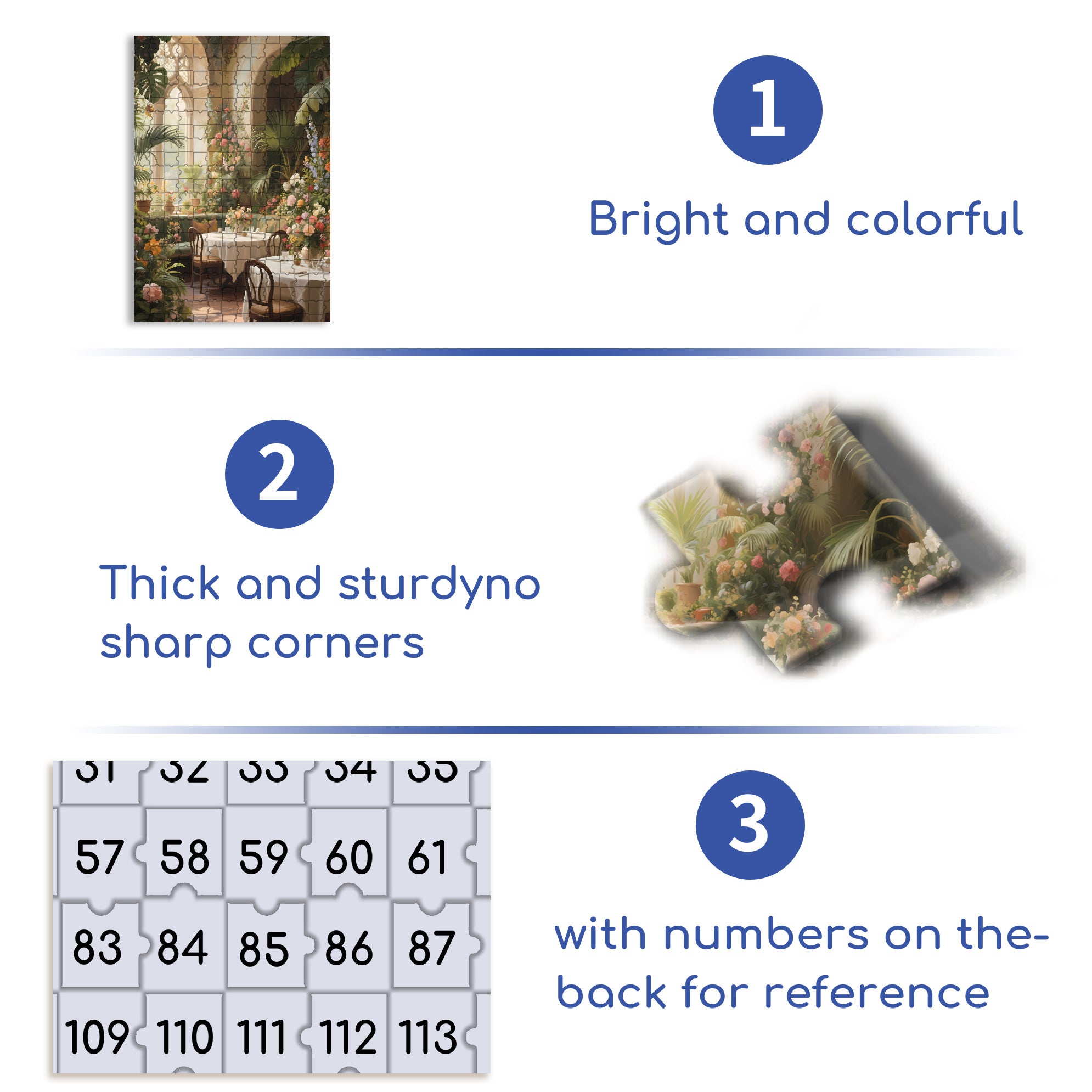 Garden Restaurant 500pcs/1000pcs Jigsaw Puzzle, Scratch-Resistant, Interactive Family Game & Brain-Boosting DIY Decor, Perfect for Halloween, Christmas & New Year Gifts, Family Puzzle Game