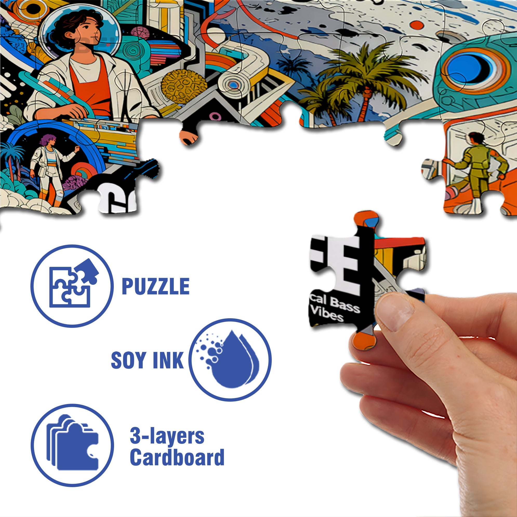 Good Life 500pcs/1000pcs Jigsaw Puzzle, Scratch-Resistant, Interactive Family Game & Brain-Boosting DIY Decor, Perfect for Halloween, Christmas & New Year Gifts, Family Puzzle Game