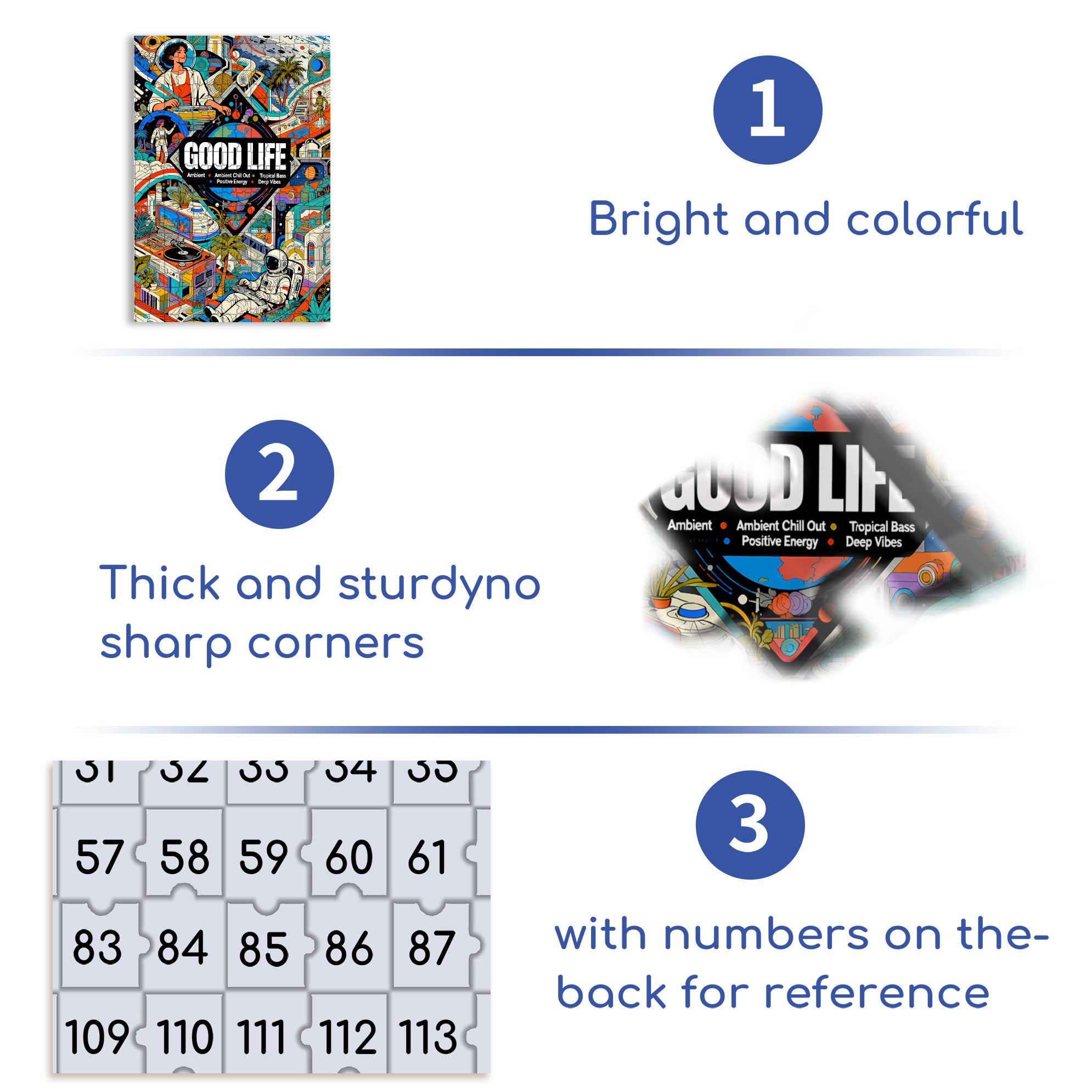 Good Life 500pcs/1000pcs Jigsaw Puzzle, Scratch-Resistant, Interactive Family Game & Brain-Boosting DIY Decor, Perfect for Halloween, Christmas & New Year Gifts, Family Puzzle Game