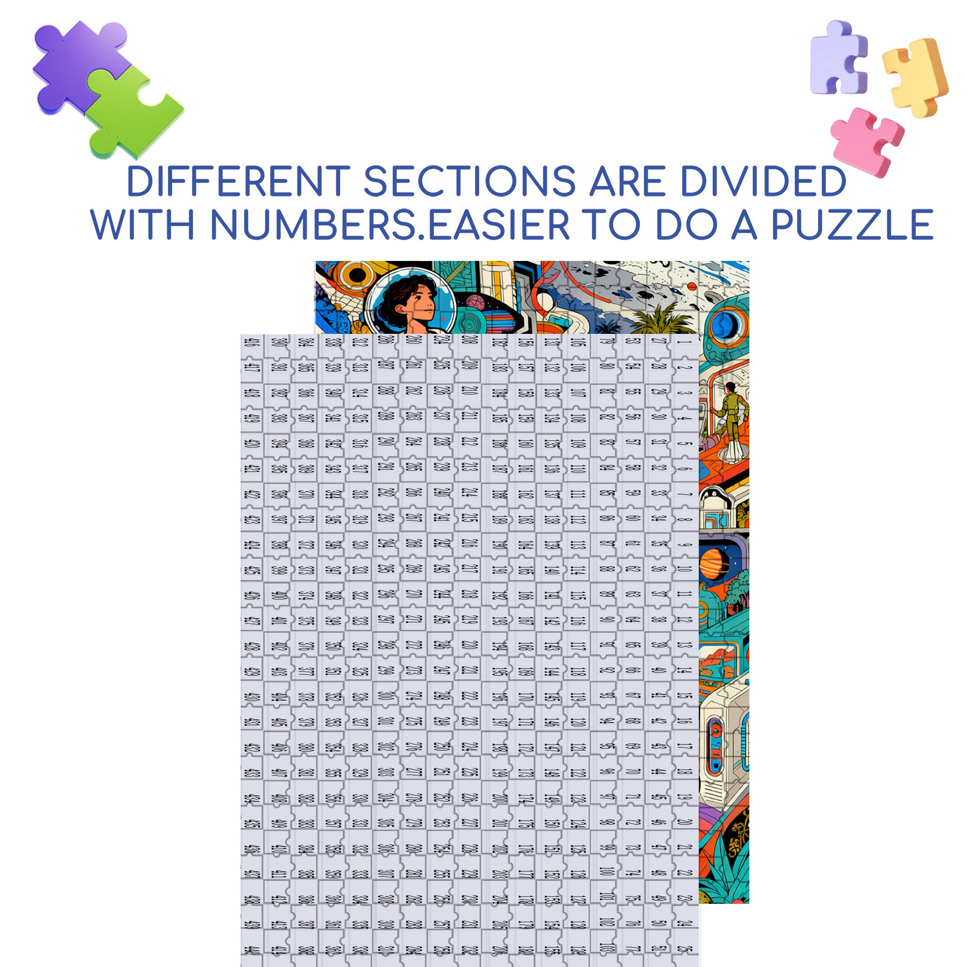 Good Life 500pcs/1000pcs Jigsaw Puzzle, Scratch-Resistant, Interactive Family Game & Brain-Boosting DIY Decor, Perfect for Halloween, Christmas & New Year Gifts, Family Puzzle Game