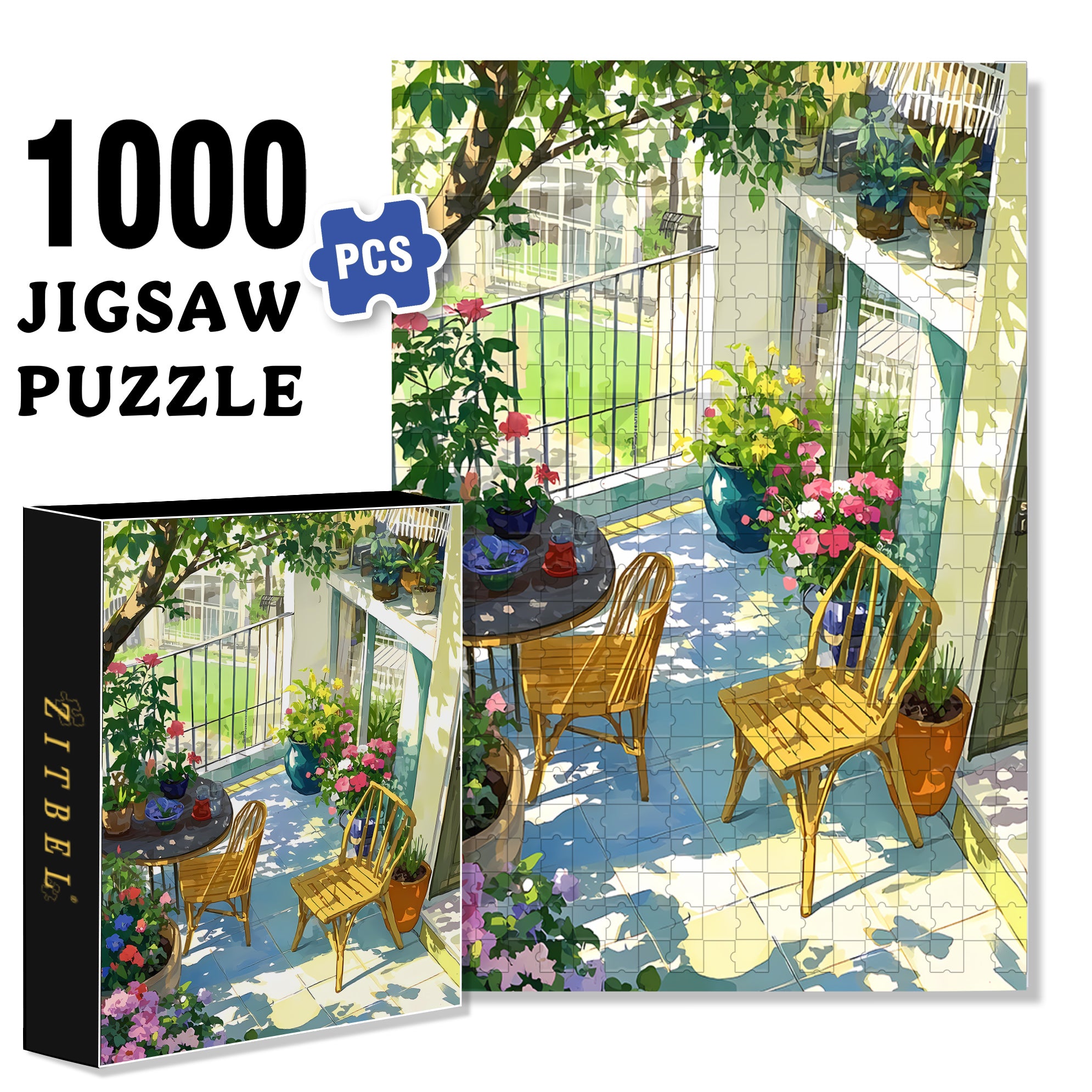 Gorgeous 500pcs/1000pcs Jigsaw Puzzle, Scratch-Resistant, Interactive Family Game & Brain-Boosting DIY Decor, Perfect for Halloween, Christmas & New Year Gifts, Family Puzzle Game