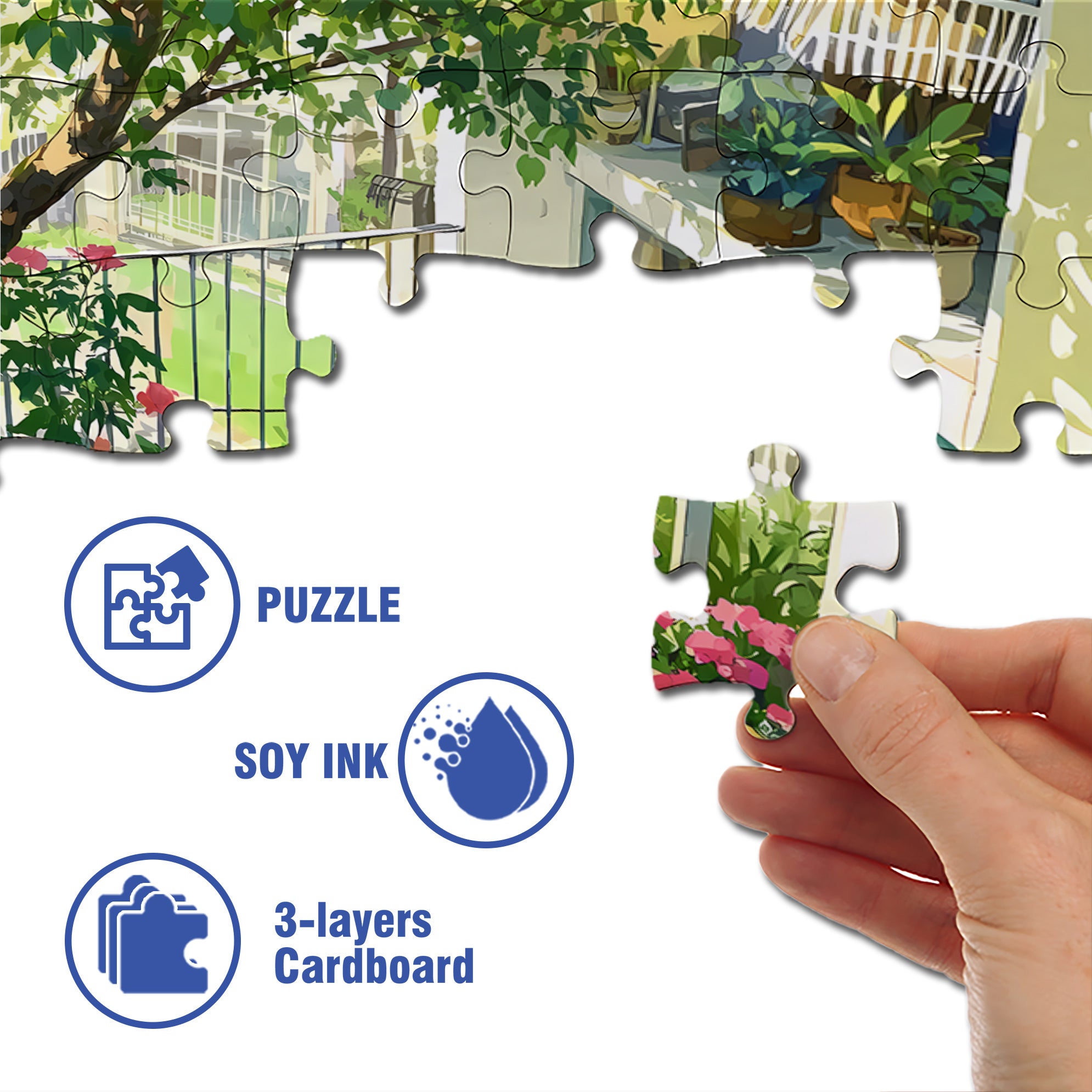 Gorgeous 500pcs/1000pcs Jigsaw Puzzle, Scratch-Resistant, Interactive Family Game & Brain-Boosting DIY Decor, Perfect for Halloween, Christmas & New Year Gifts, Family Puzzle Game