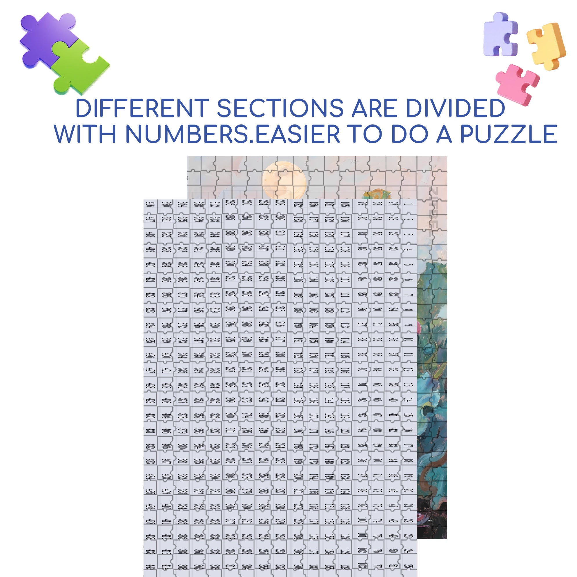 Lotus Pond 500pcs/1000pcs Jigsaw Puzzle, Scratch-Resistant, Interactive Family Game & Brain-Boosting DIY Decor, Perfect for Halloween, Christmas & New Year Gifts, Family Puzzle Game