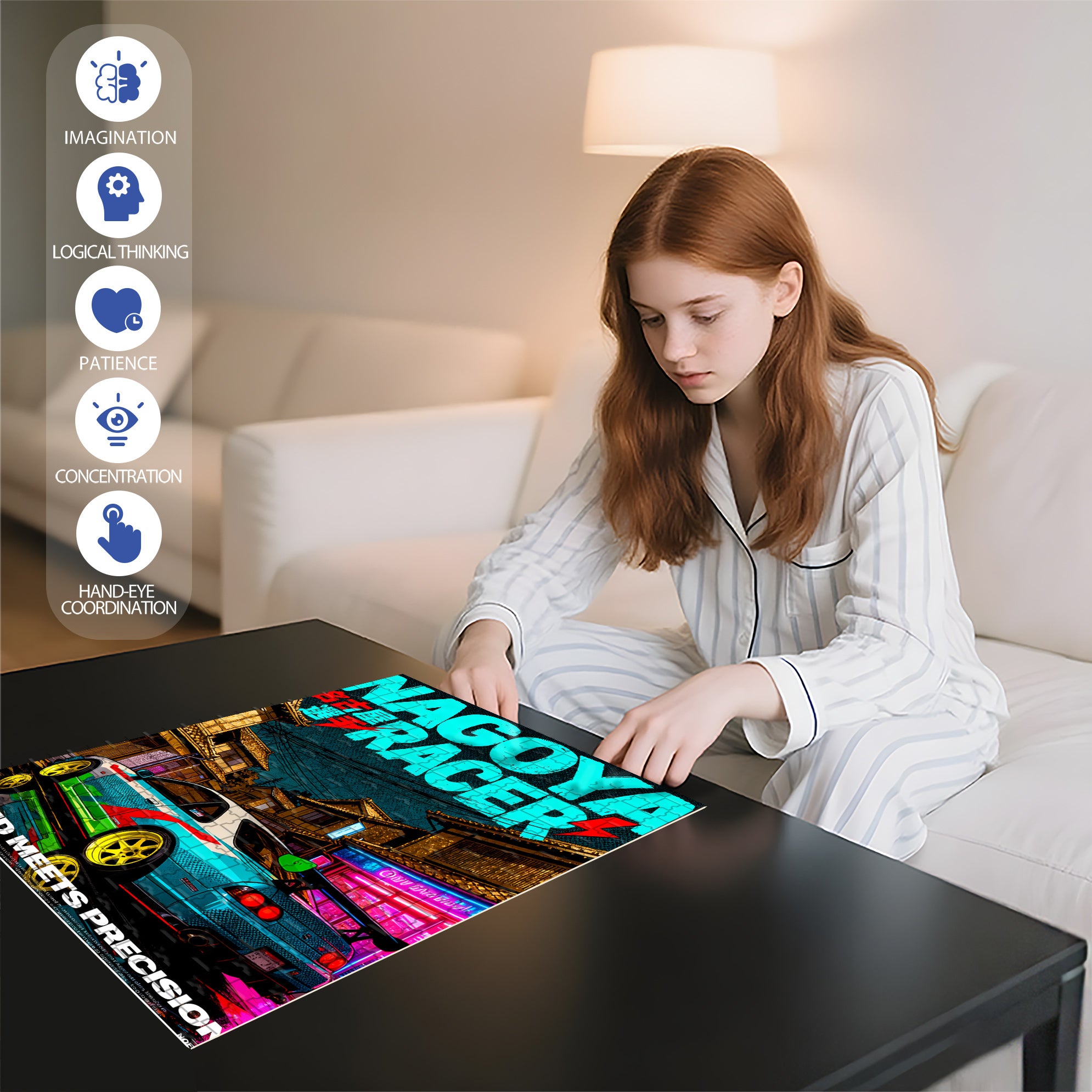 Magazine Cover 500pcs/1000pcs Jigsaw Puzzle, Scratch-Resistant, Interactive Family Game & Brain-Boosting DIY Decor, Perfect for Halloween, Christmas & New Year Gifts, Family Puzzle Game