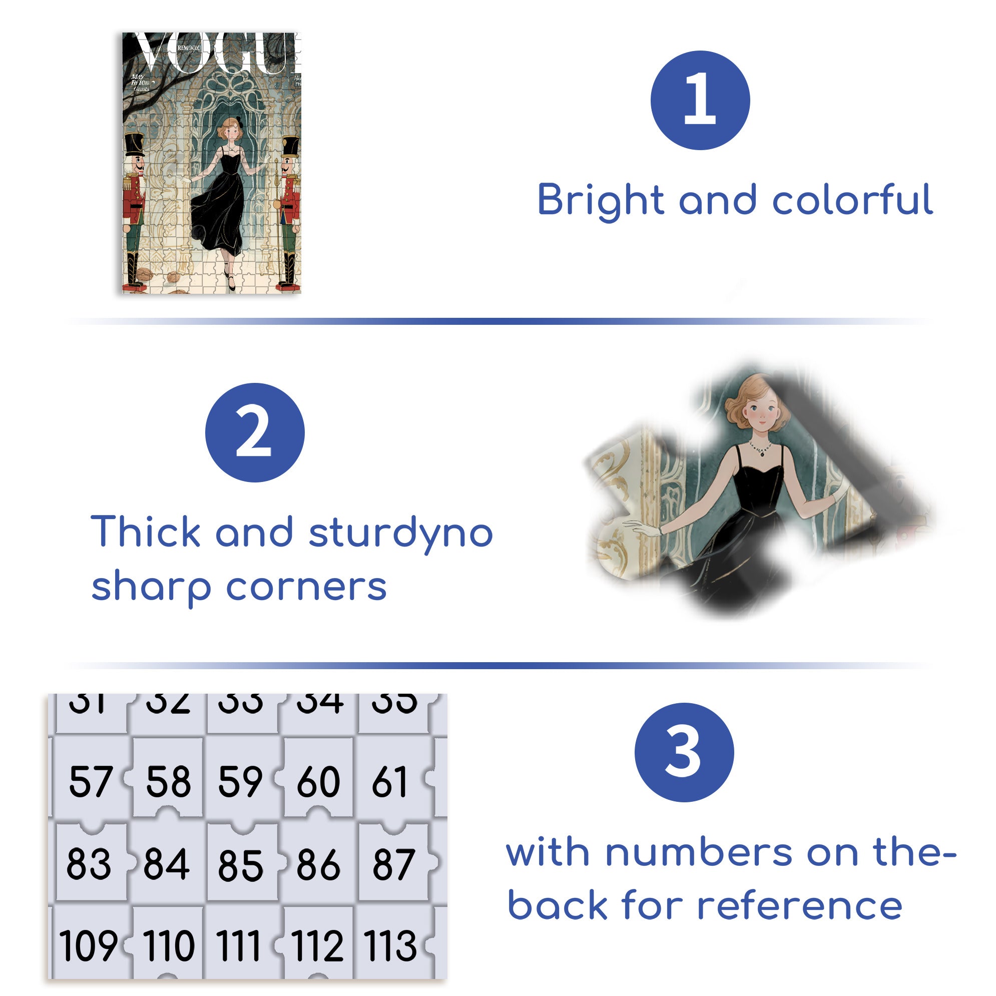 Magazine 500pcs/1000pcs Jigsaw Puzzle, Scratch-Resistant, Interactive Family Game & Brain-Boosting DIY Decor, Perfect for Halloween, Christmas & New Year Gifts, Family Puzzle Game