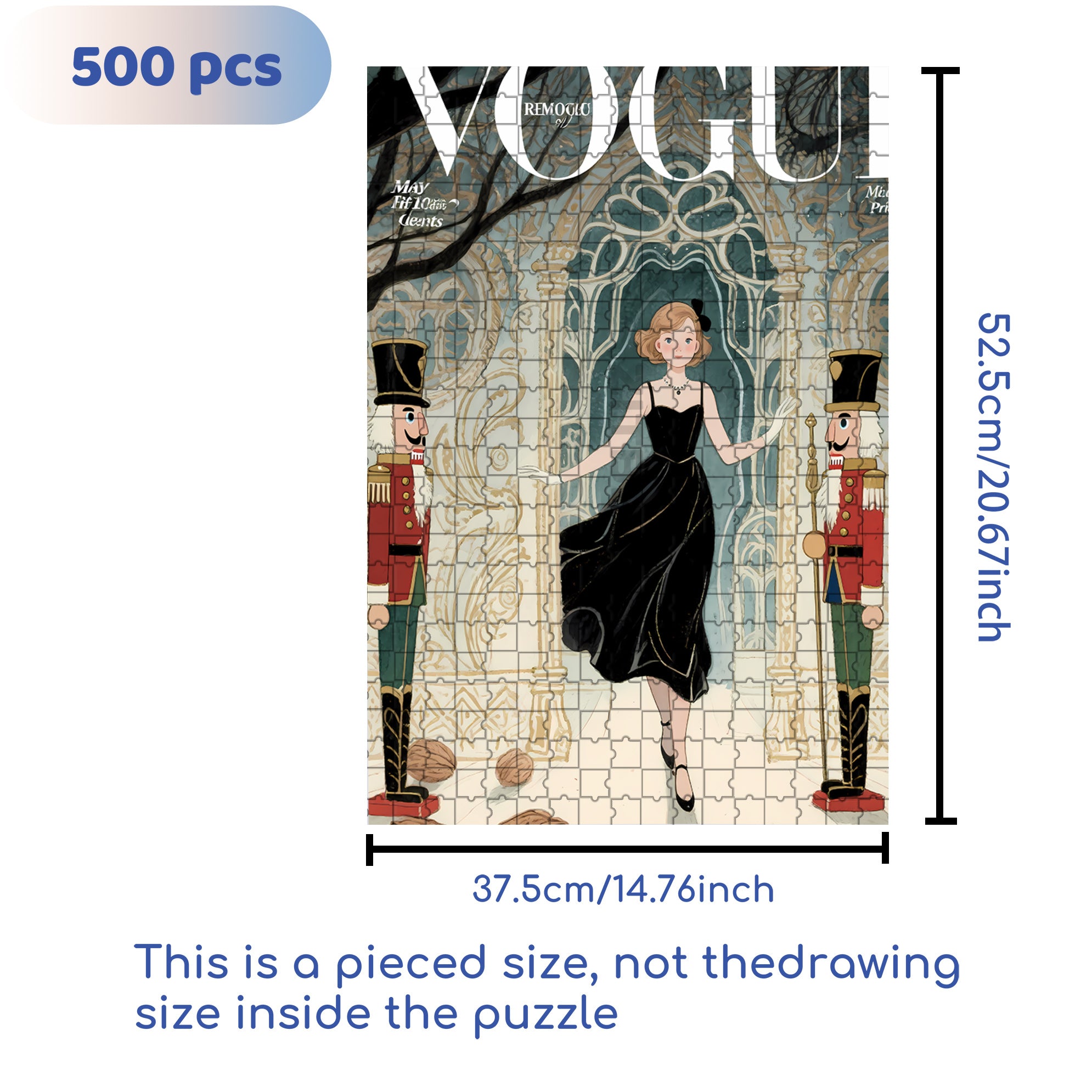 Magazine 500pcs/1000pcs Jigsaw Puzzle, Scratch-Resistant, Interactive Family Game & Brain-Boosting DIY Decor, Perfect for Halloween, Christmas & New Year Gifts, Family Puzzle Game