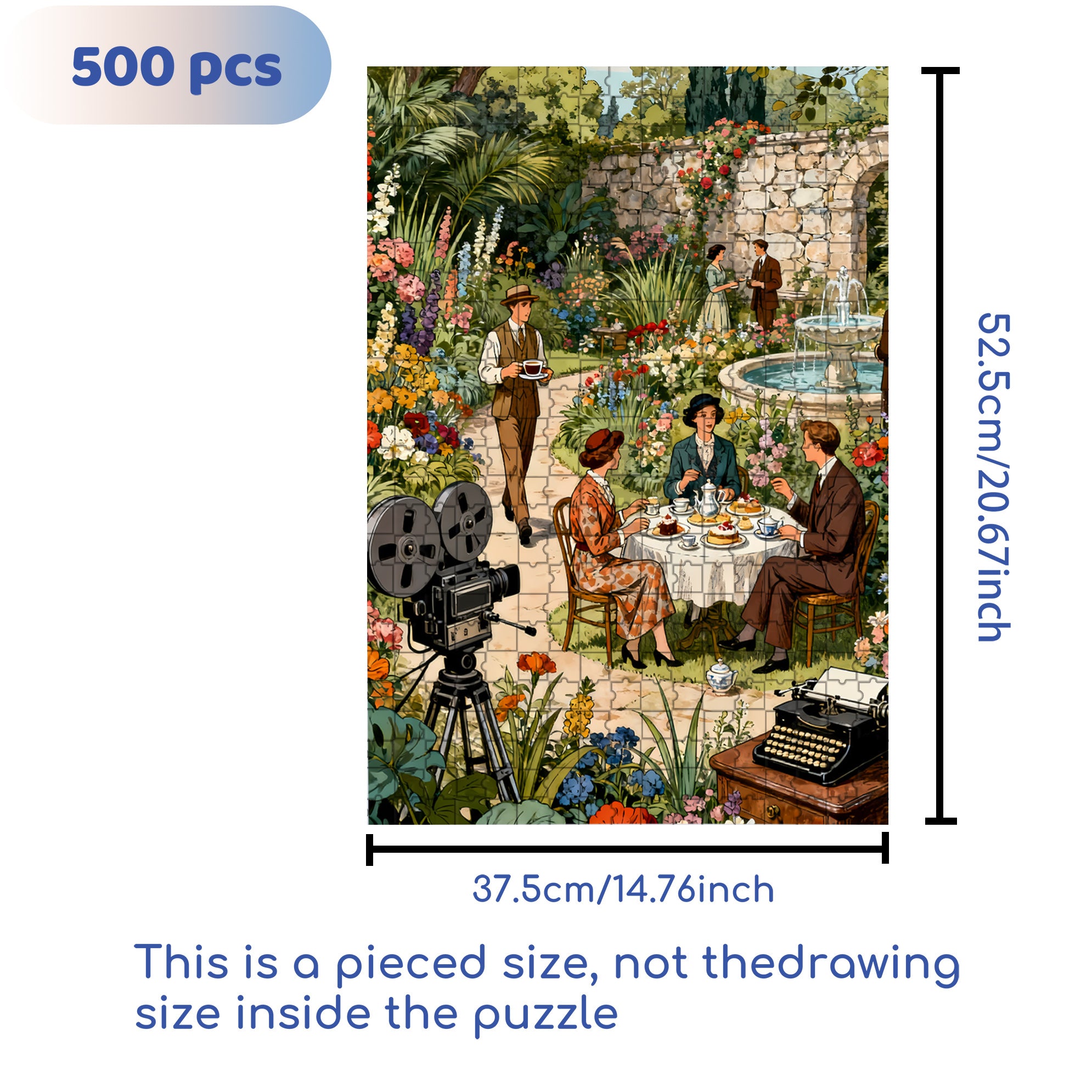 Making A Movie 500pcs/1000pcs Jigsaw Puzzle, Scratch-Resistant, Interactive Family Game & Brain-Boosting DIY Decor, Perfect for Halloween, Christmas & New Year Gifts, Family Puzzle Game