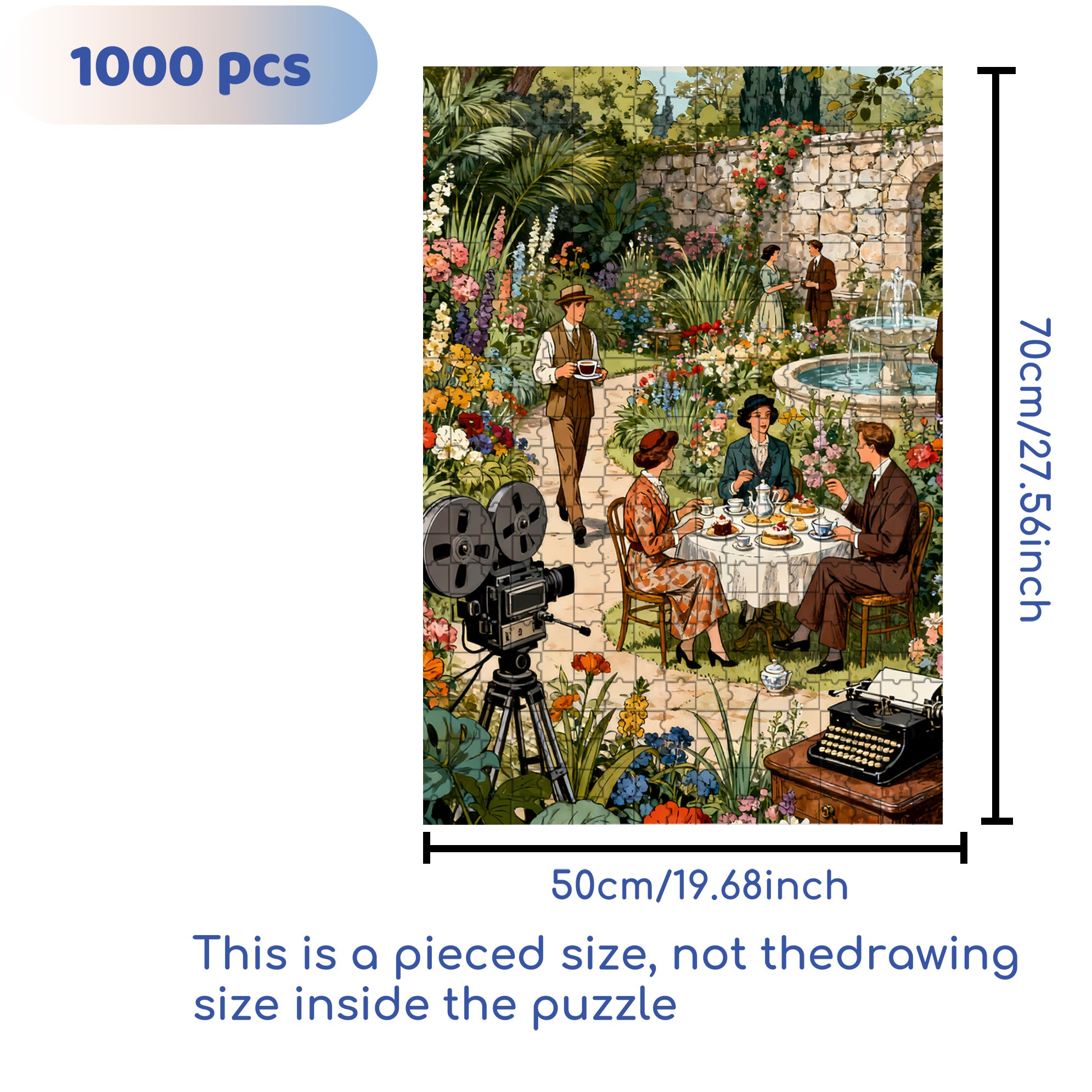 Making A Movie 500pcs/1000pcs Jigsaw Puzzle, Scratch-Resistant, Interactive Family Game & Brain-Boosting DIY Decor, Perfect for Halloween, Christmas & New Year Gifts, Family Puzzle Game